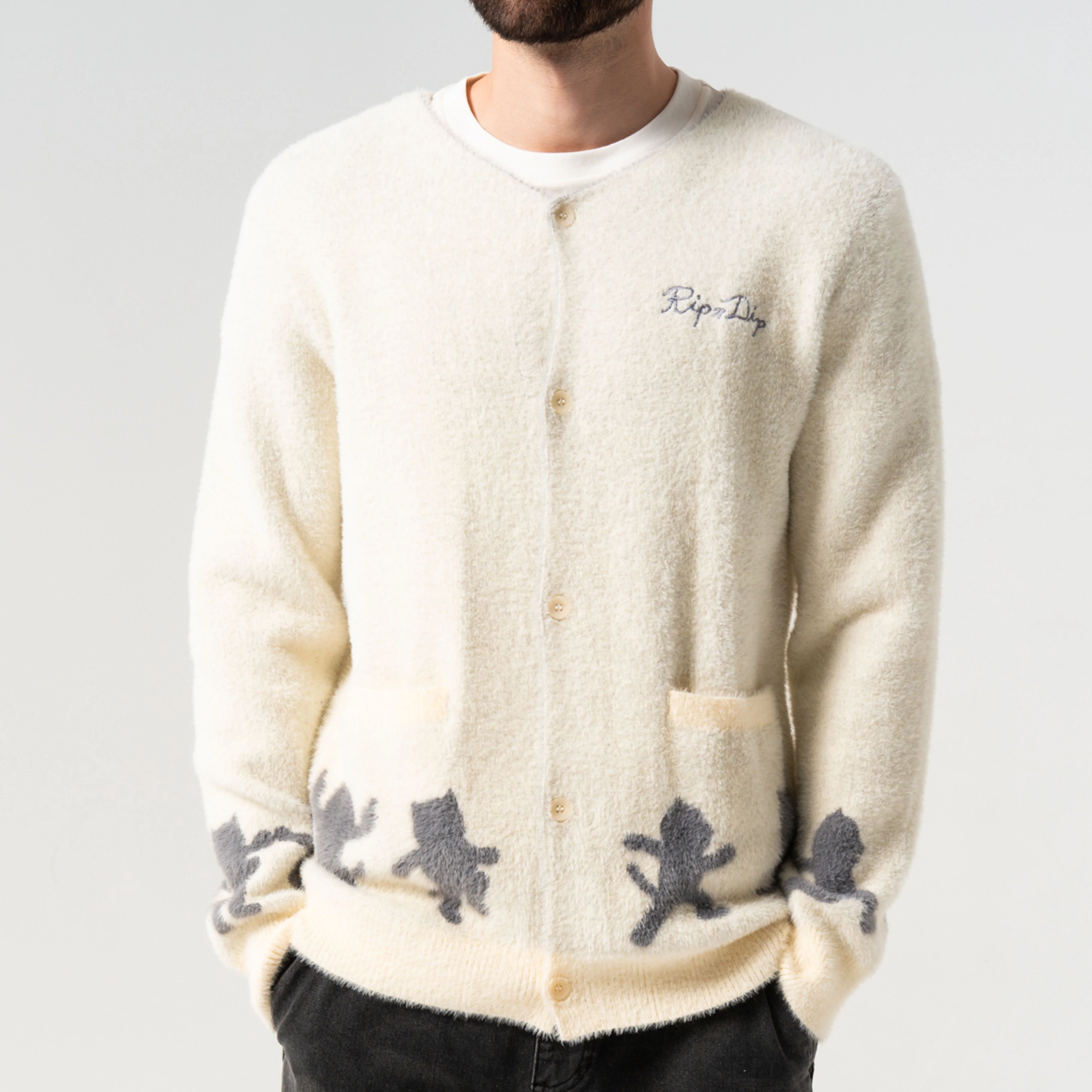 Cosmic Nerm Mohair Cardigan (Off White) - Image 2