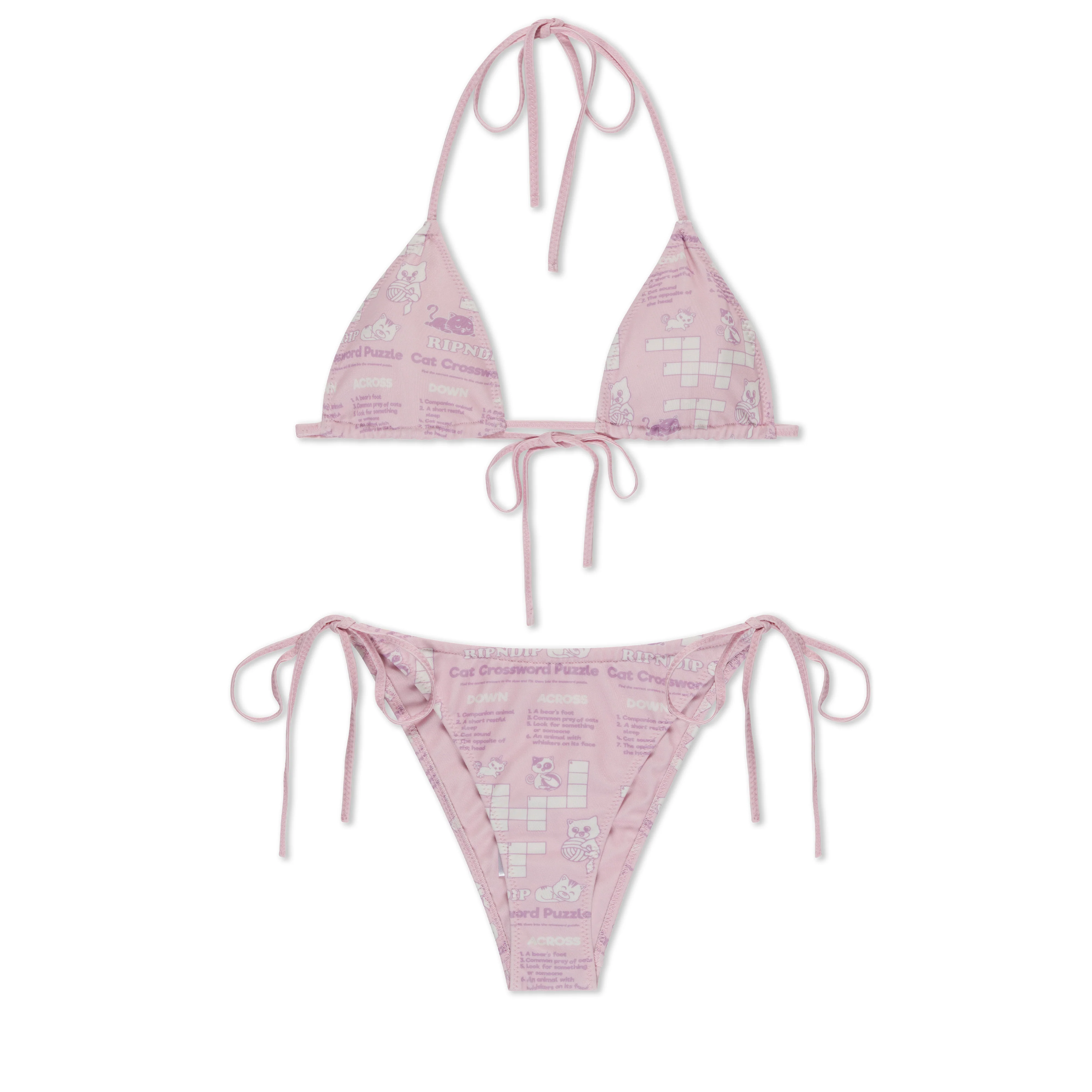Crossword 2PC Bikini Set (Pink)