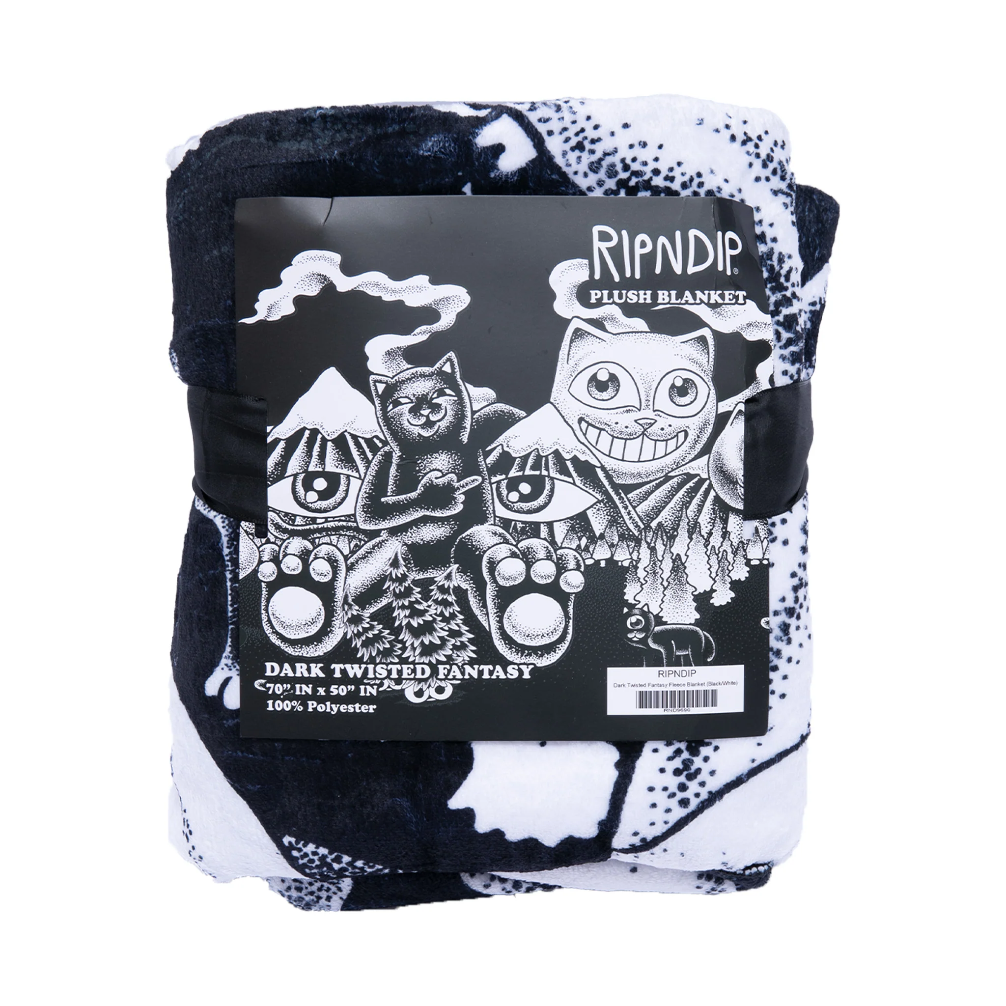 Dark Twisted Fantasy Fleece Blanket (Black/White) - Image 2