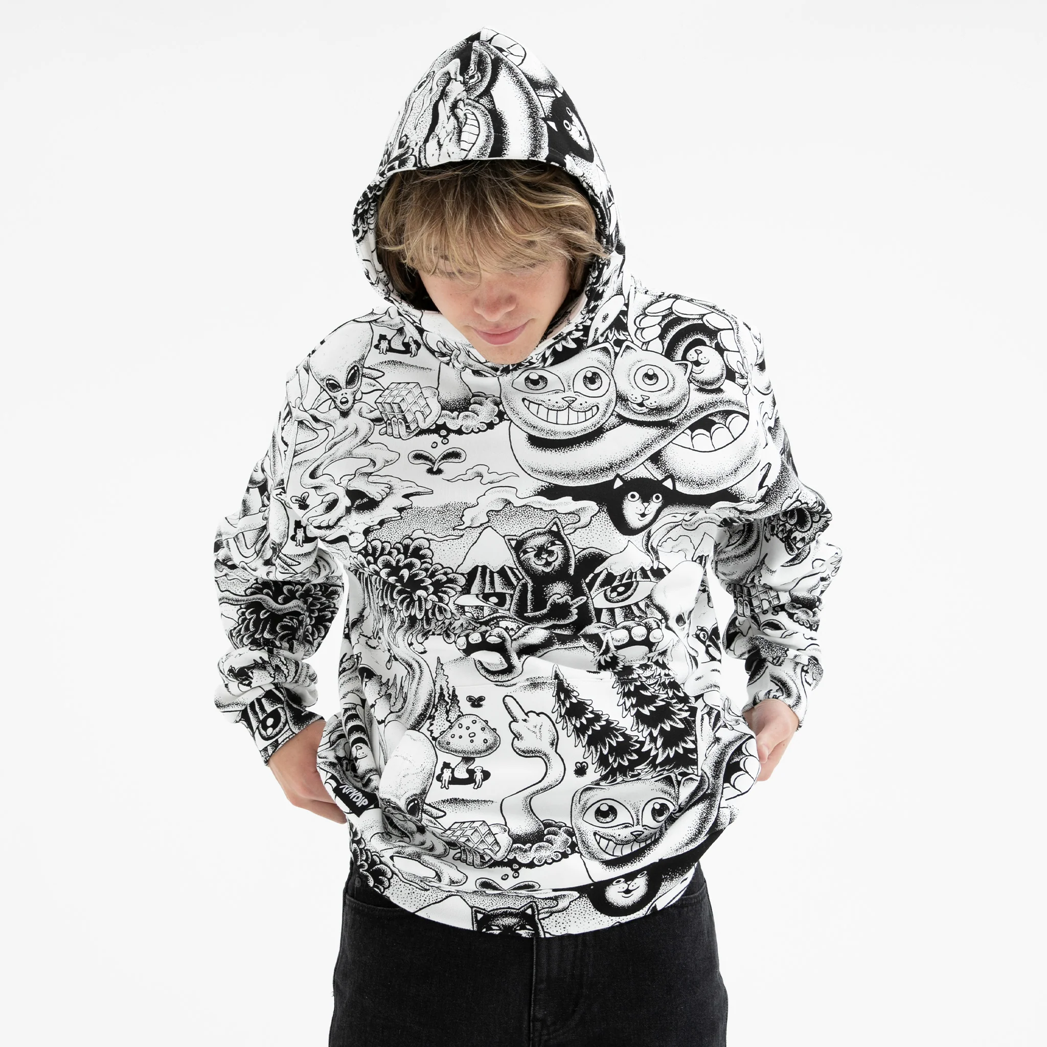 Dark Twisted Fantasy Hoodie (Black/White) - Image 3