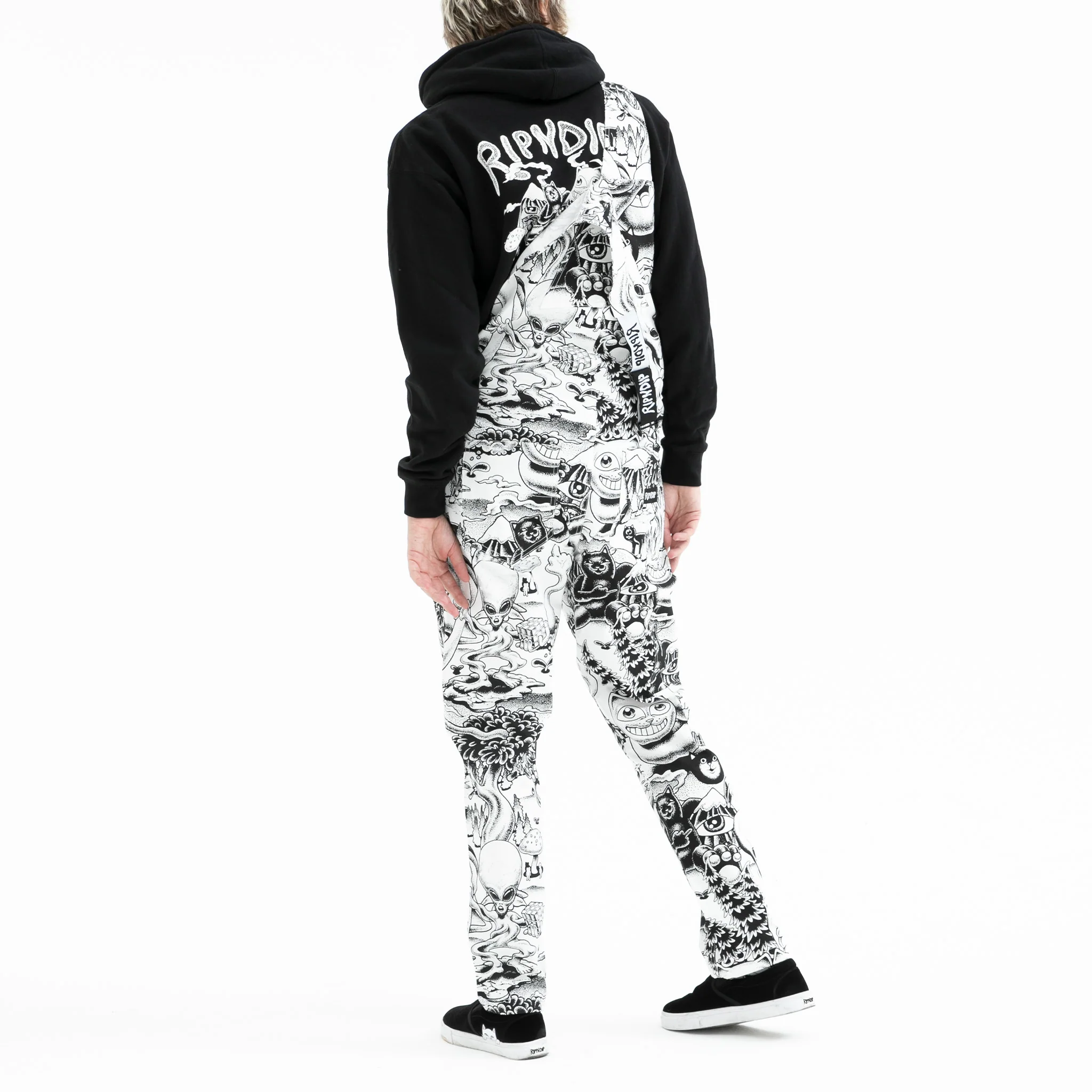 Dark Twisted Fantasy Overalls (Black/White) - Image 3