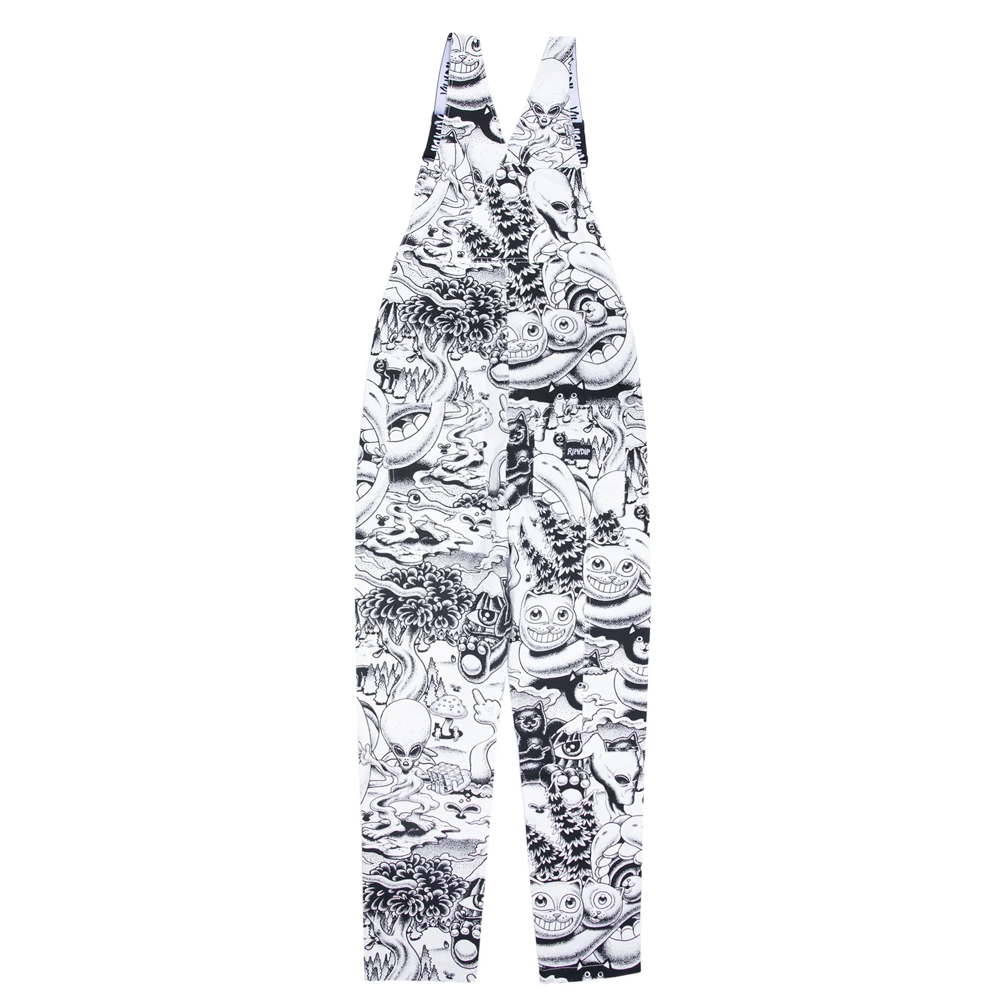 Dark Twisted Fantasy Overalls (Black/White) - Image 4