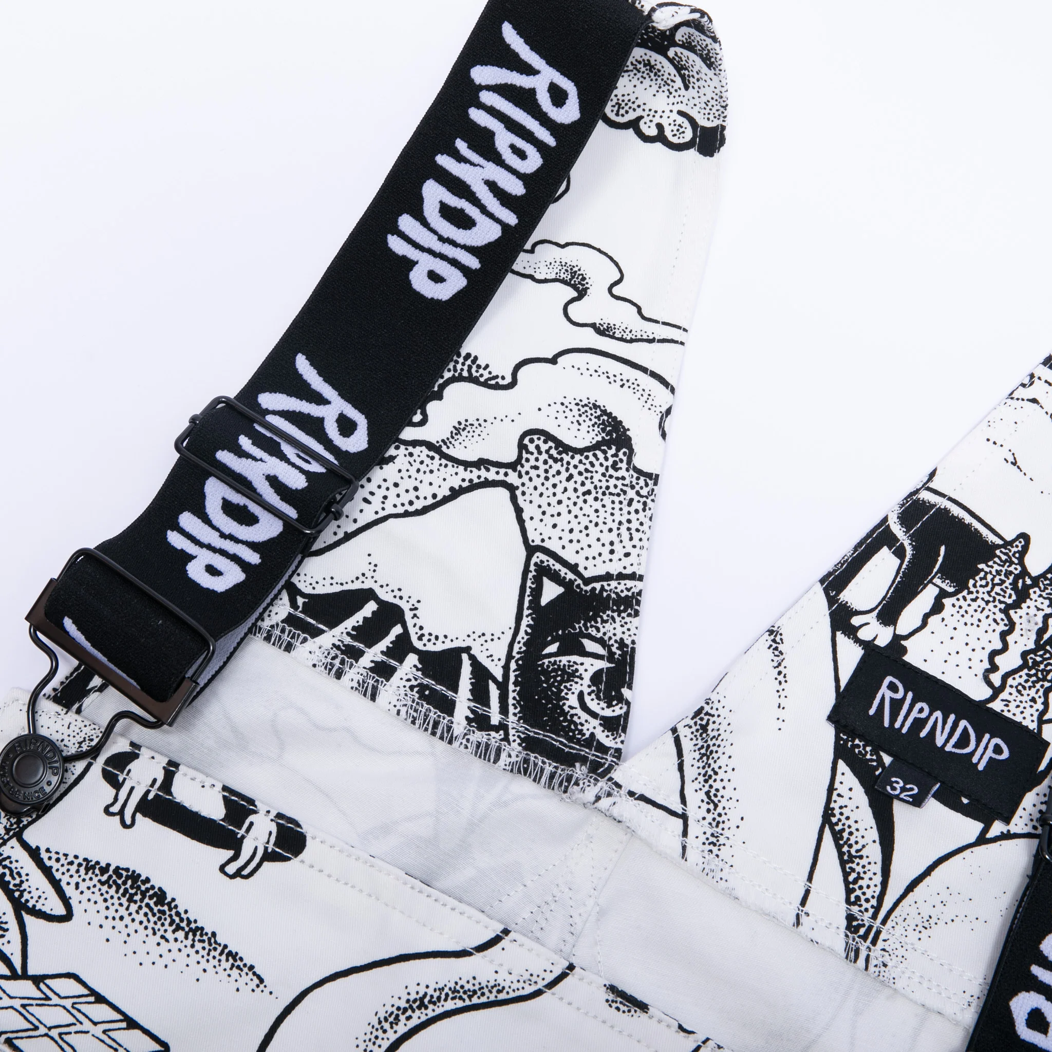 Dark Twisted Fantasy Overalls (Black/White) - Image 6