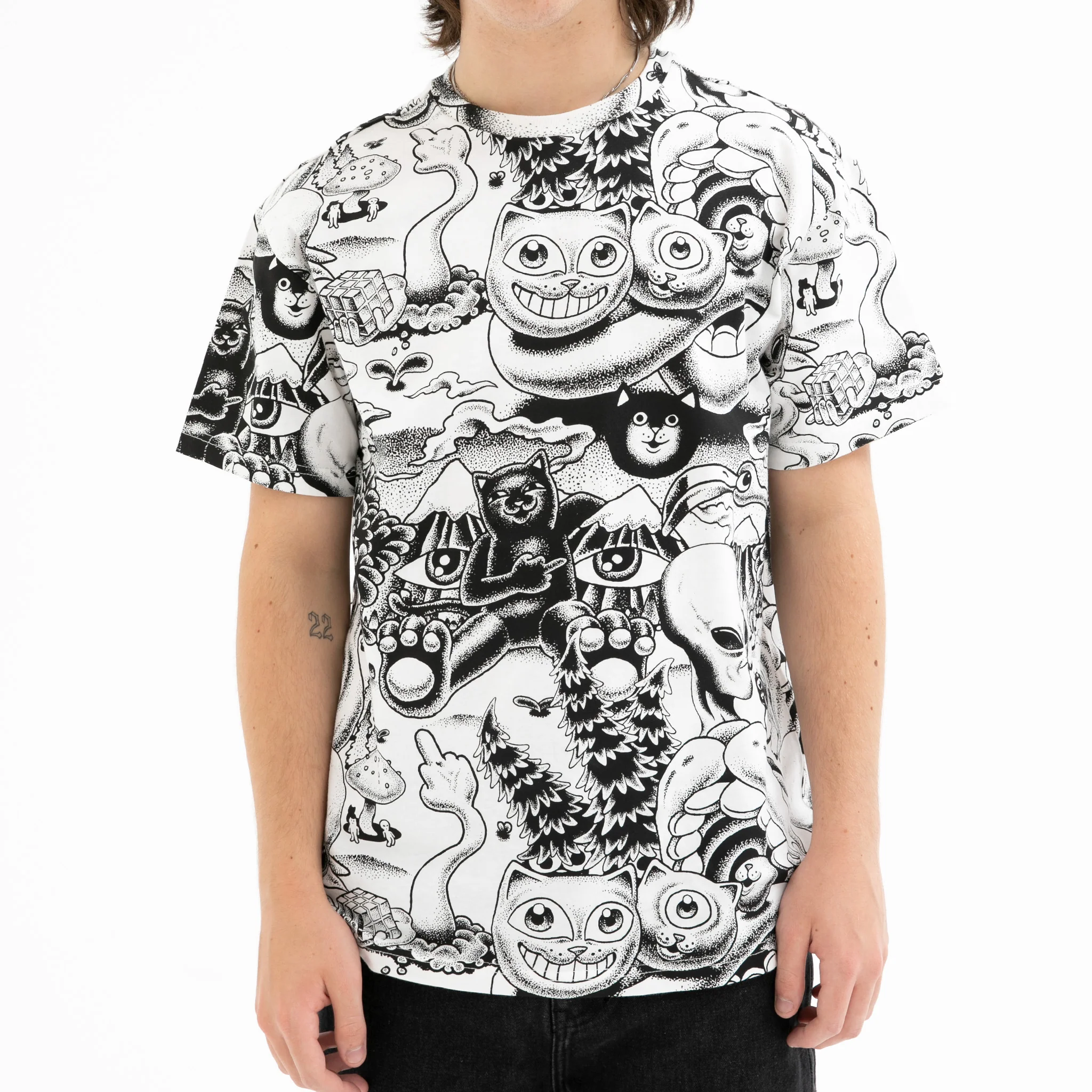 Dark Twisted Fantasy Short Sleeve Tee (Black/White) - Image 2