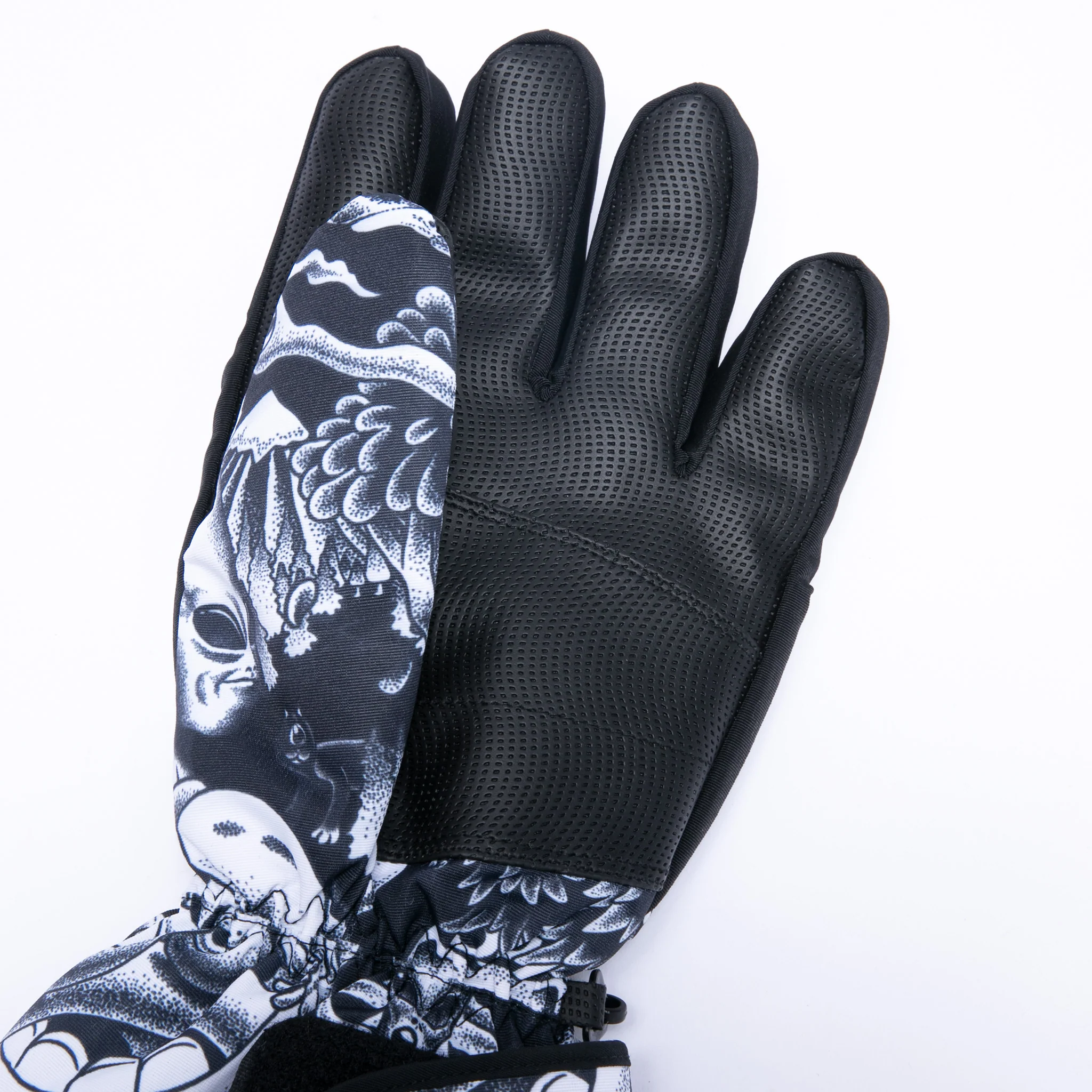 Dark Twisted Fantasy Snow Gloves (Black/White) - Image 4