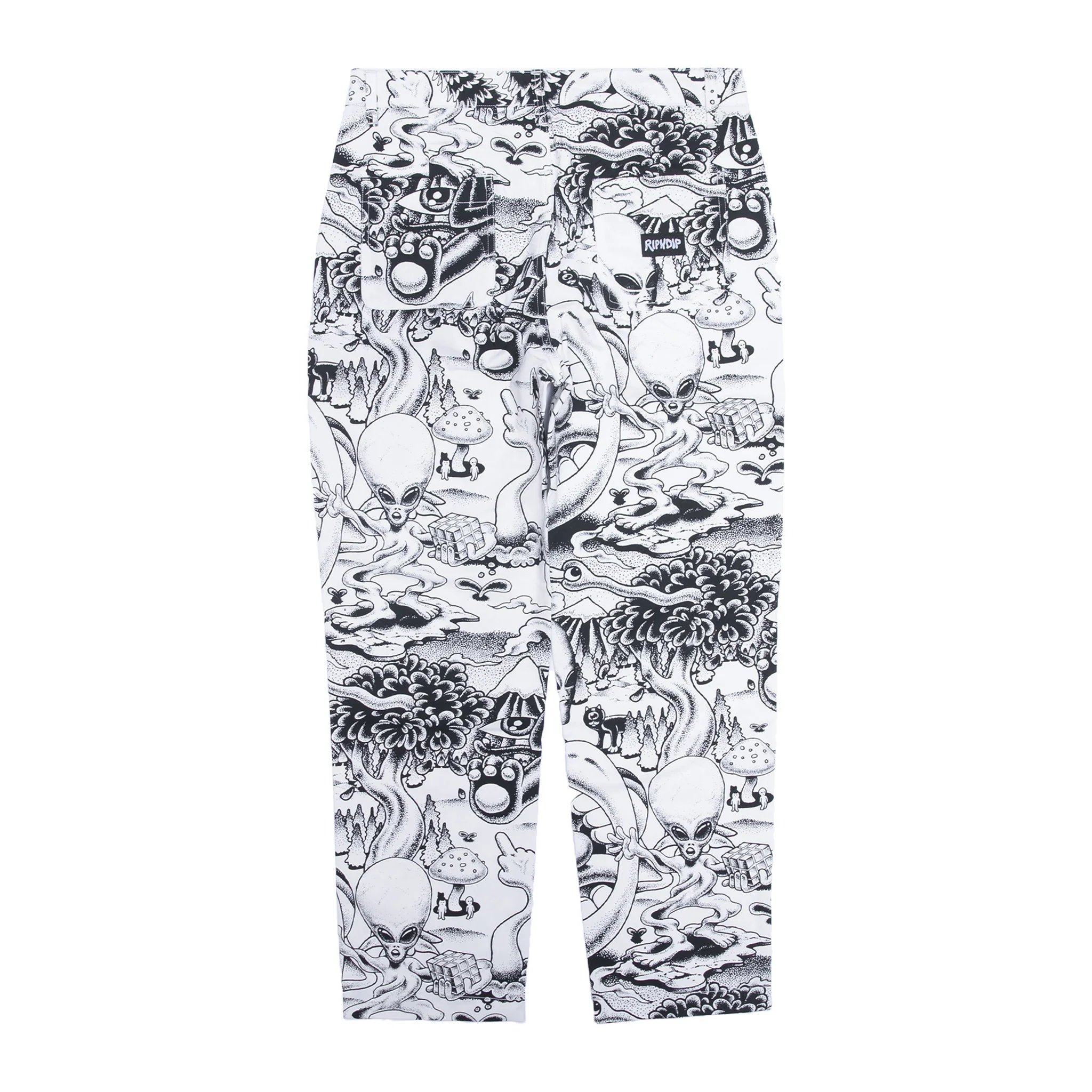 Dark Twisted Fantasy Twill Pants (Black/White) - Image 3