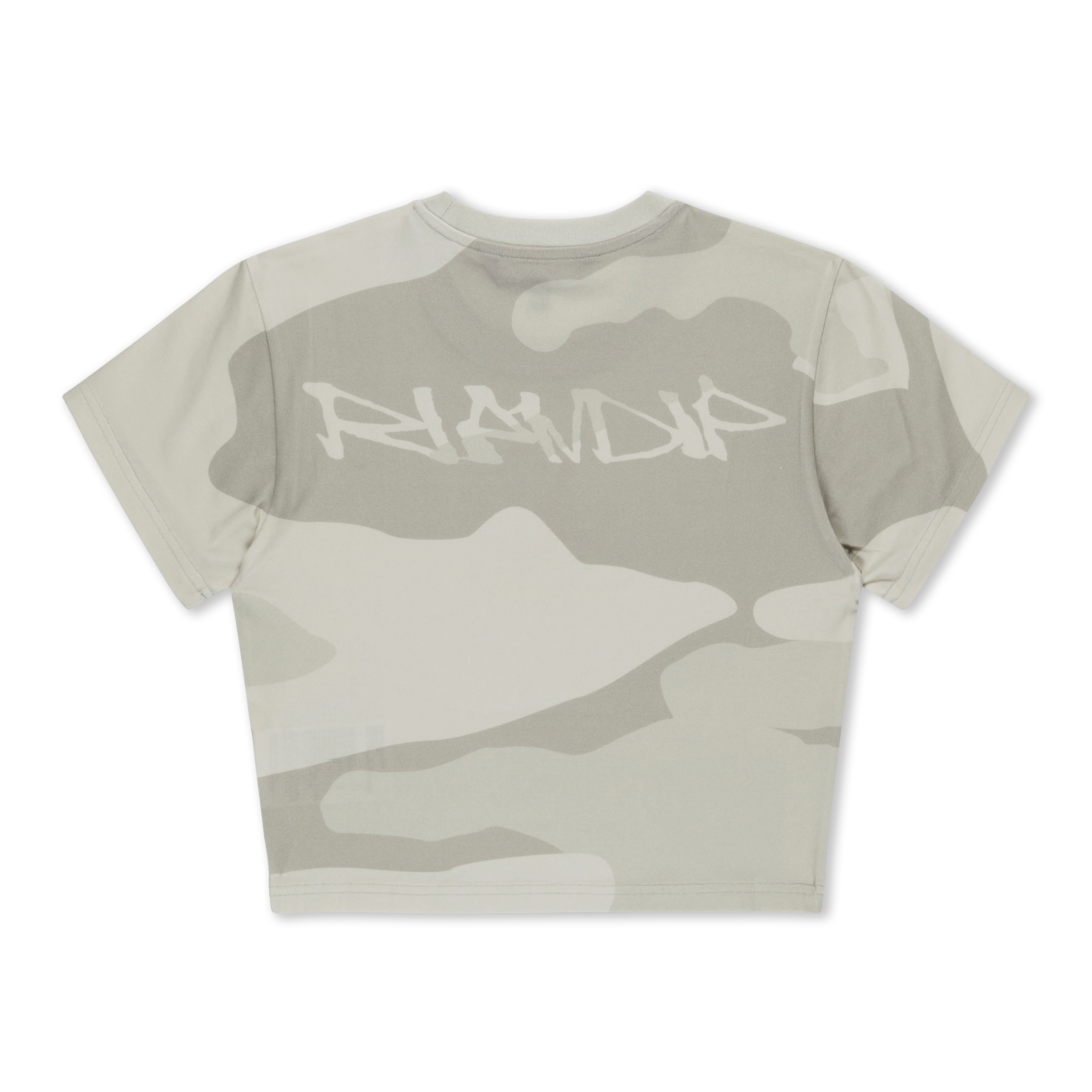 Devil Alien Cropped Baby Tee (Bone Graffiti Camo) - Image 6
