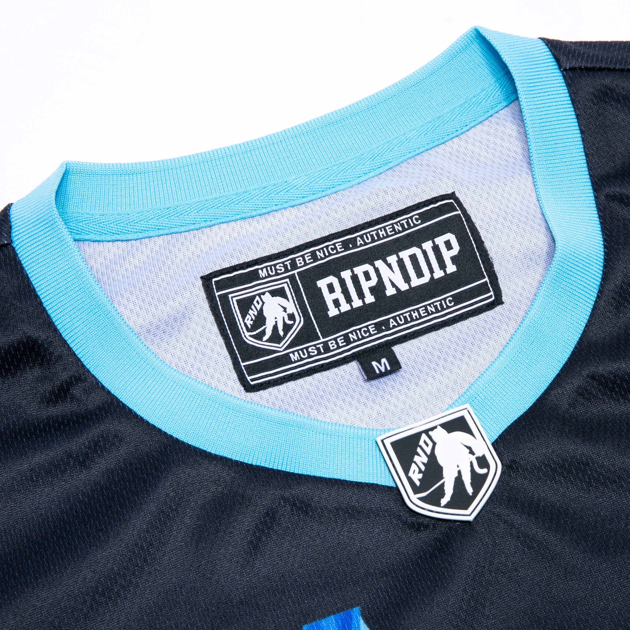 Devil Babies Hockey Jersey (Black / Blue) - Image 6
