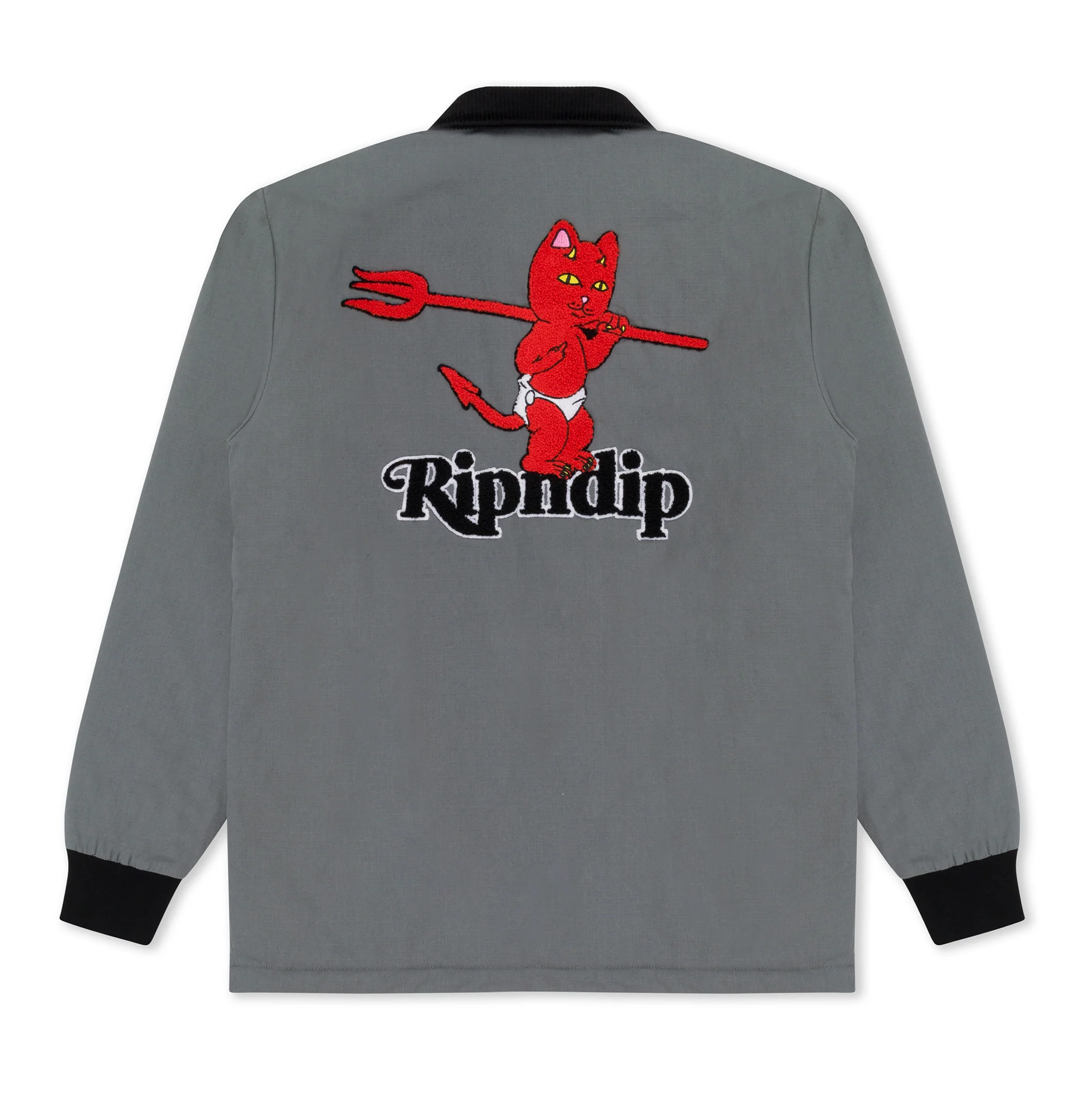 Devil Baby Button Down Jacket (Charcoal) - Image 3