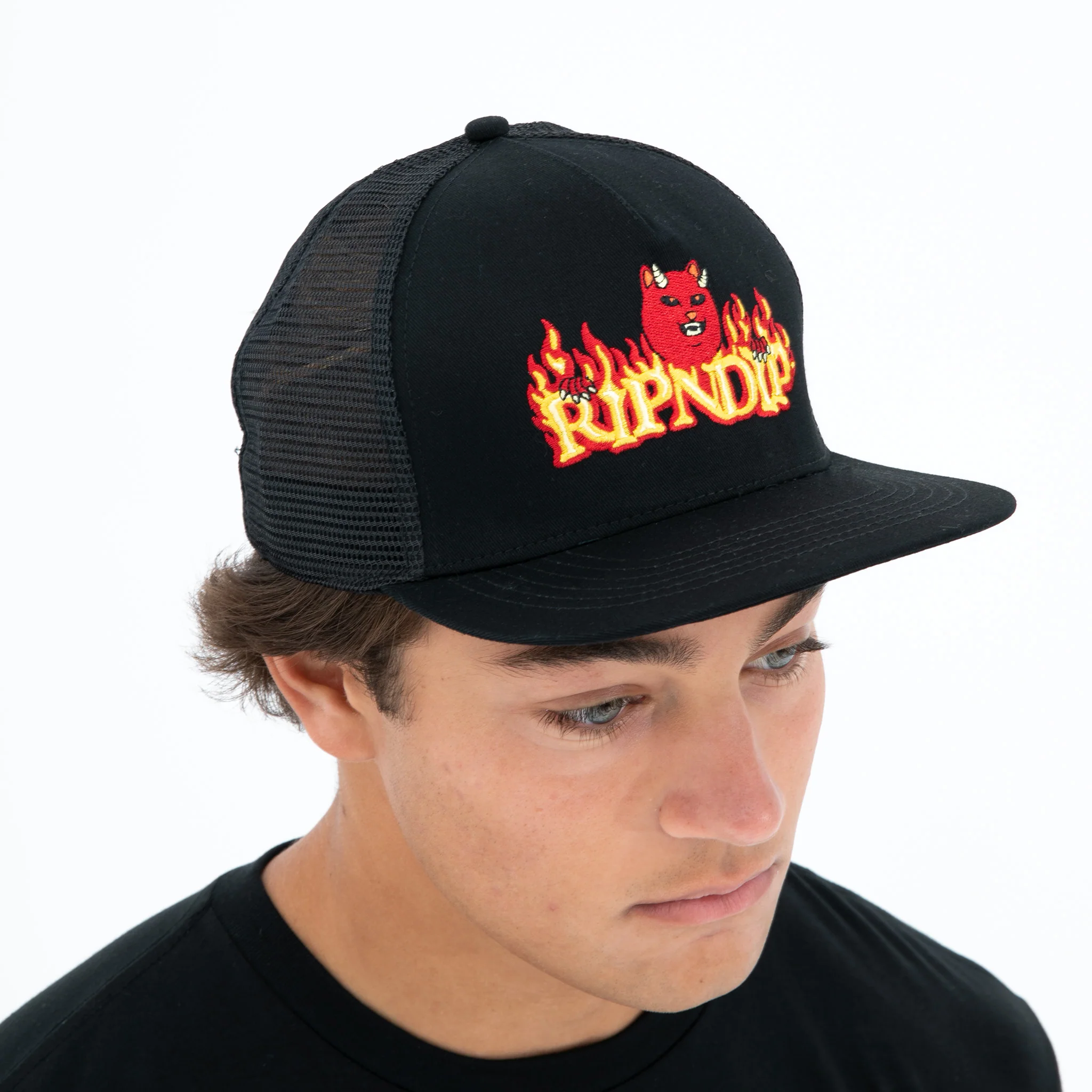 Devils Work Trucker Hat (Black) - Image 3