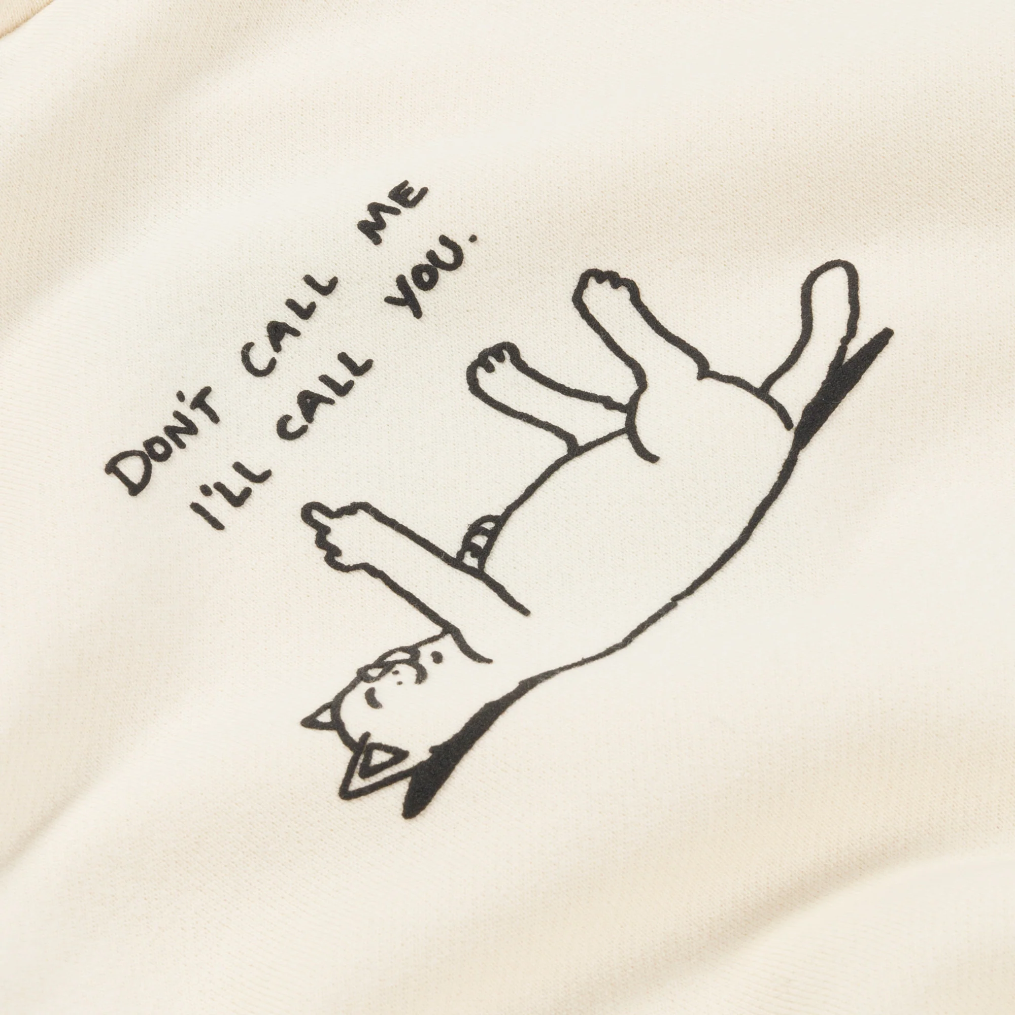 Don't Call Me Cropped Hoodie (Natural) - Image 3