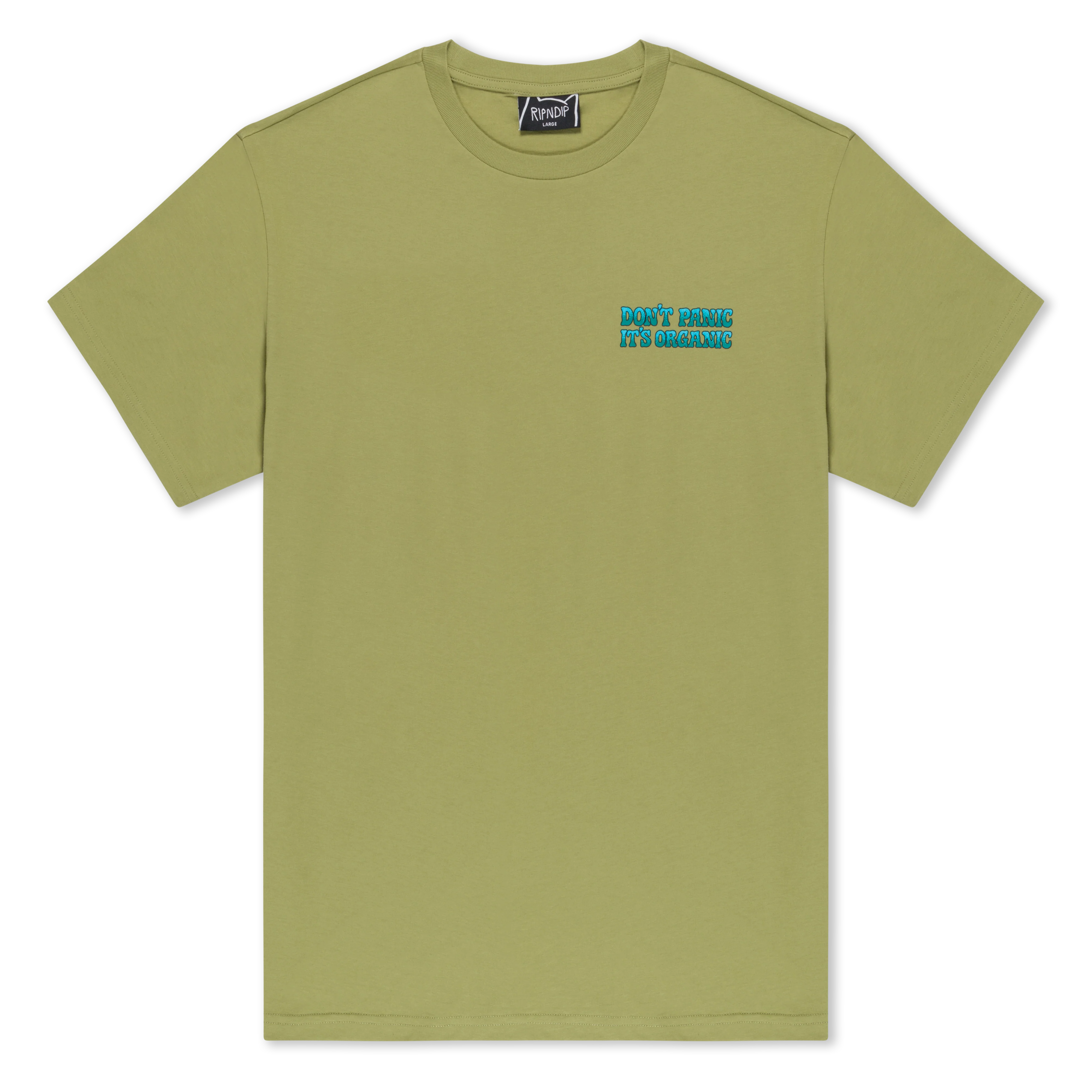 Don't Panic Tee (Light Forest) - Image 3