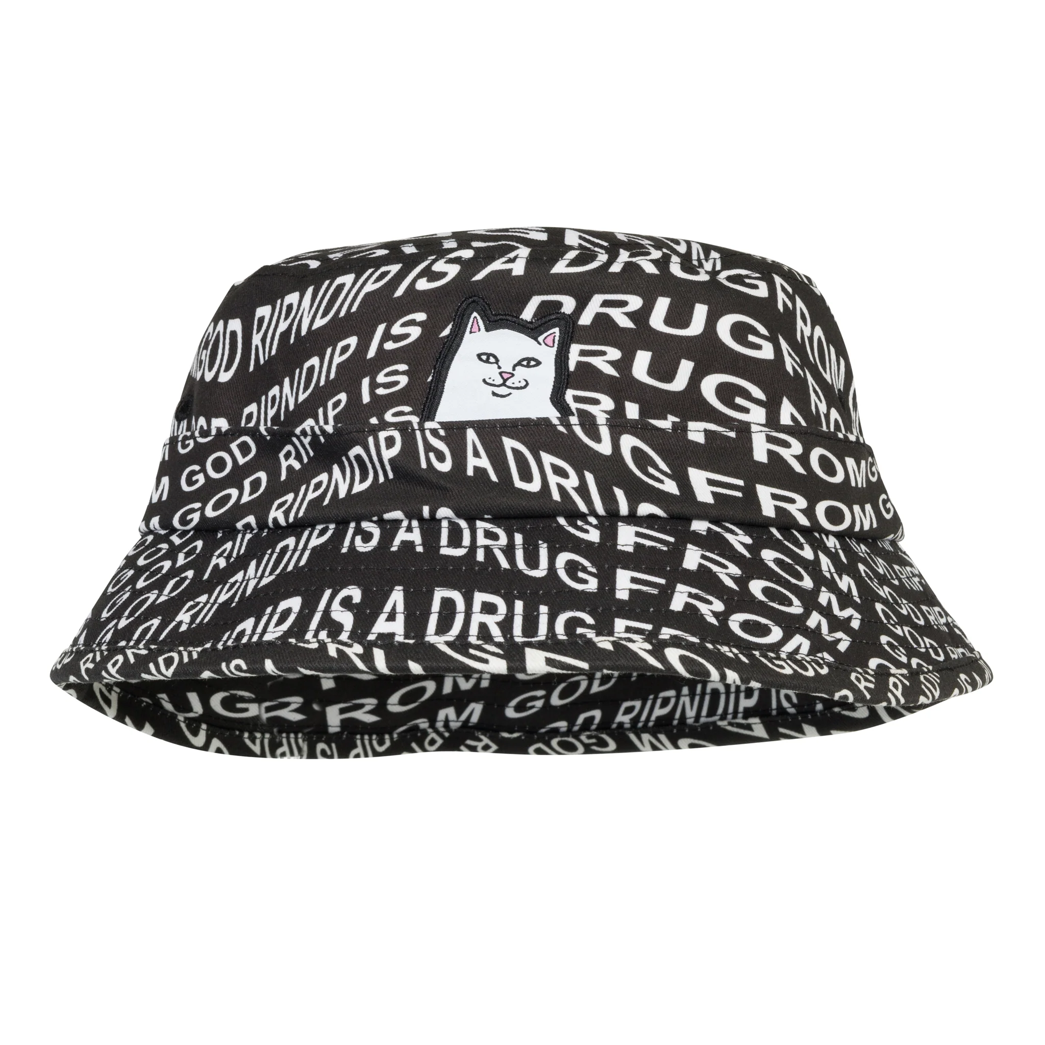Drug From God Lord Nermal Bucket Hat (Black) - Image 3