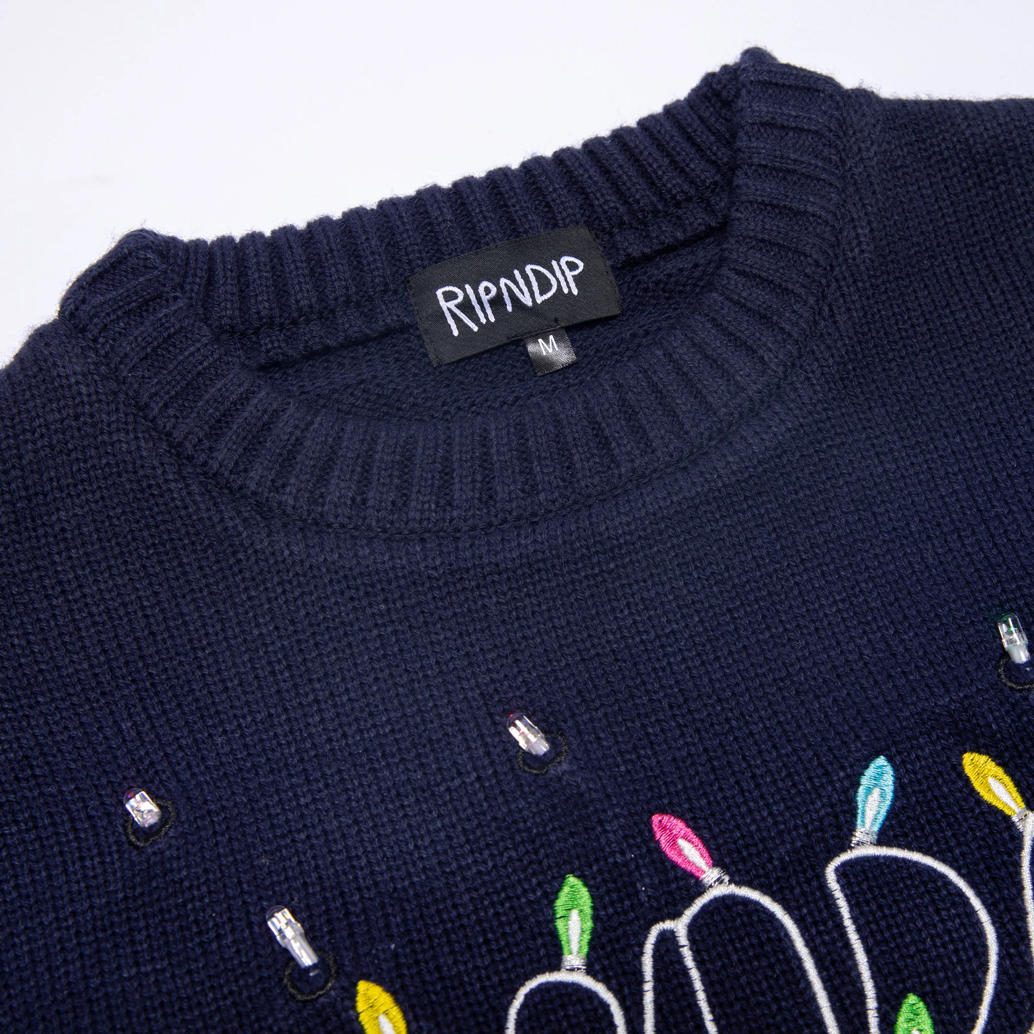 Electrifying Santa Light Up Sweater (Navy) - Image 4
