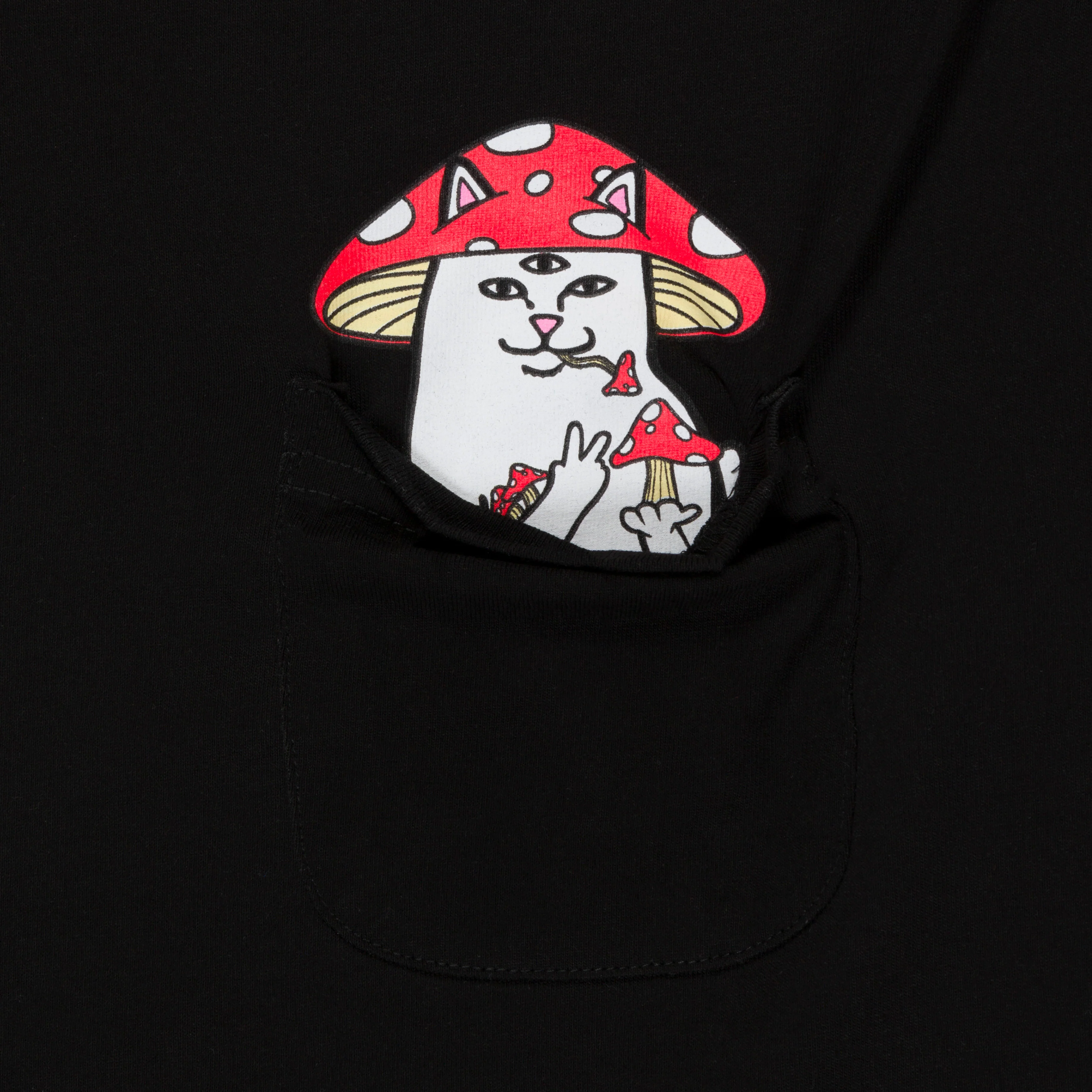 Hemper Enlightened Nermal Pocket Tee (Black) - Image 3