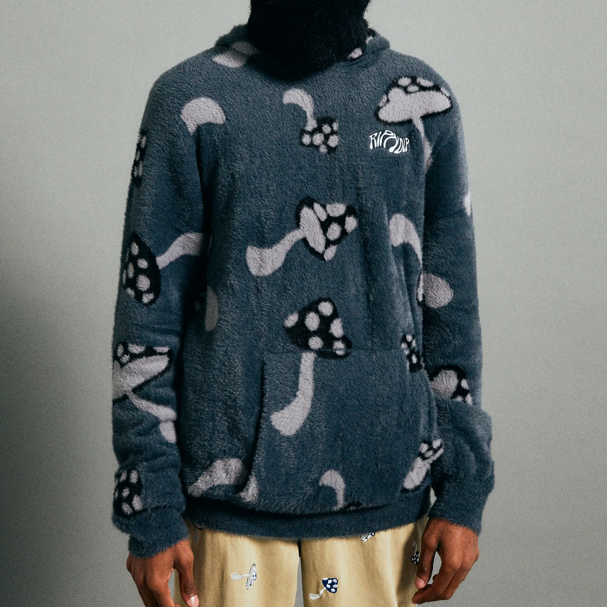 Euphoria Faux Mohair Hoodie (Grey) - Image 2