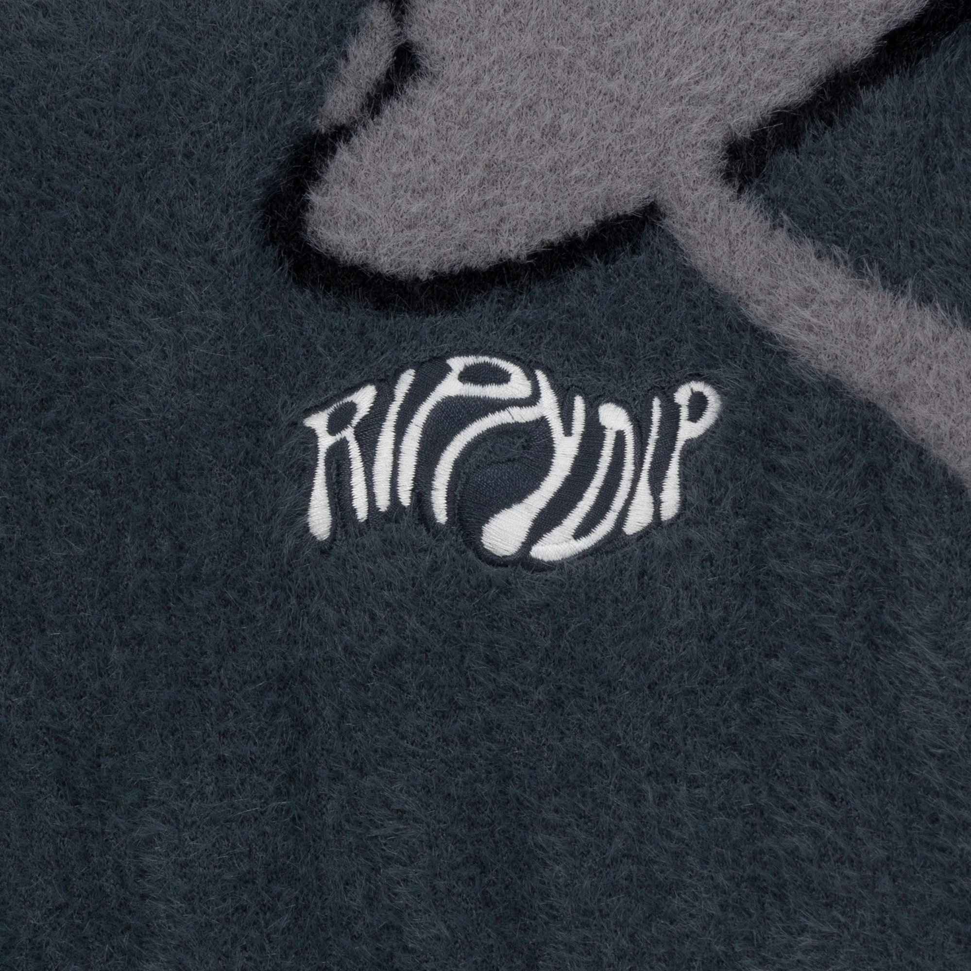 Euphoria Faux Mohair Hoodie (Grey) - Image 3