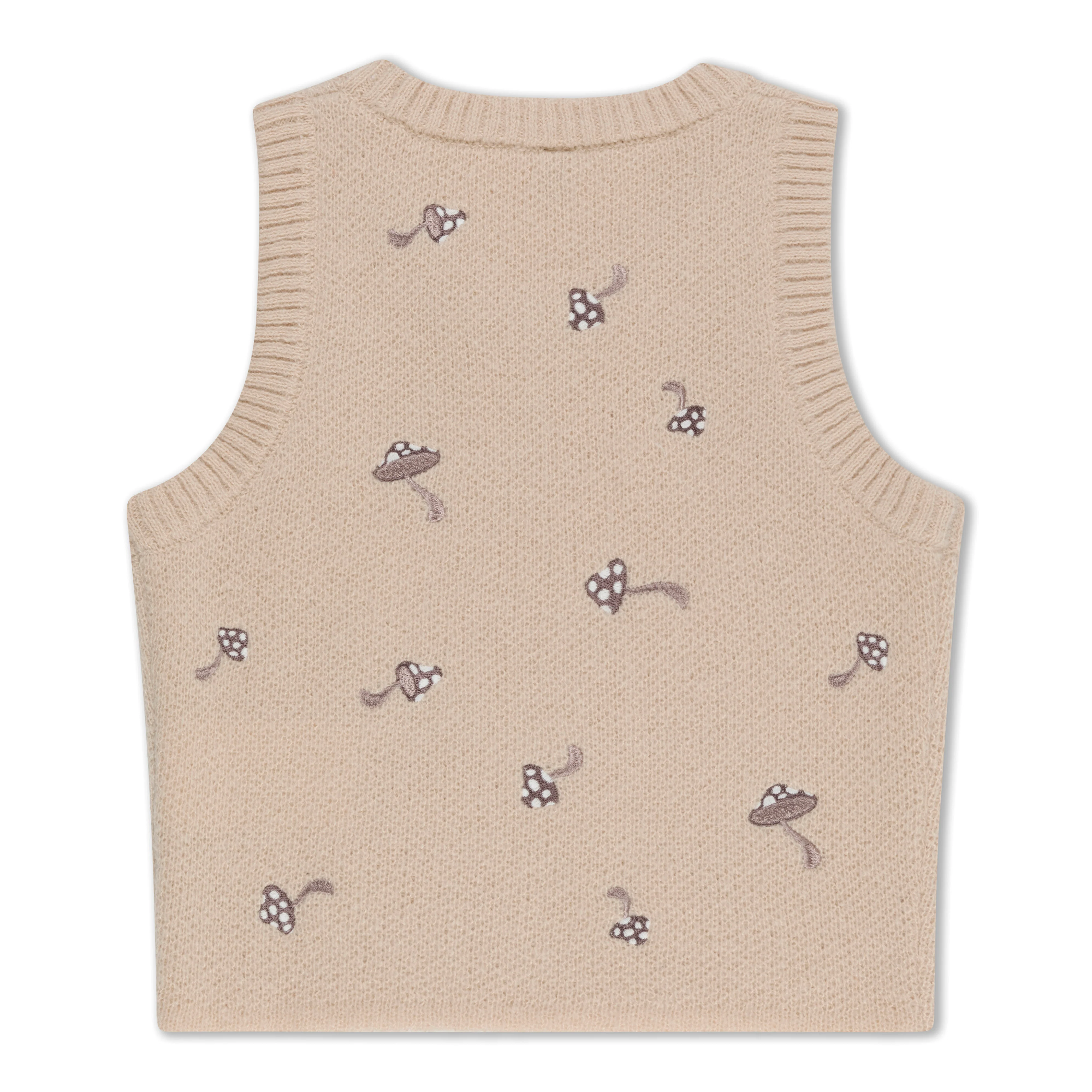 Euphoria Knit Crop Top (Off White) - Image 3
