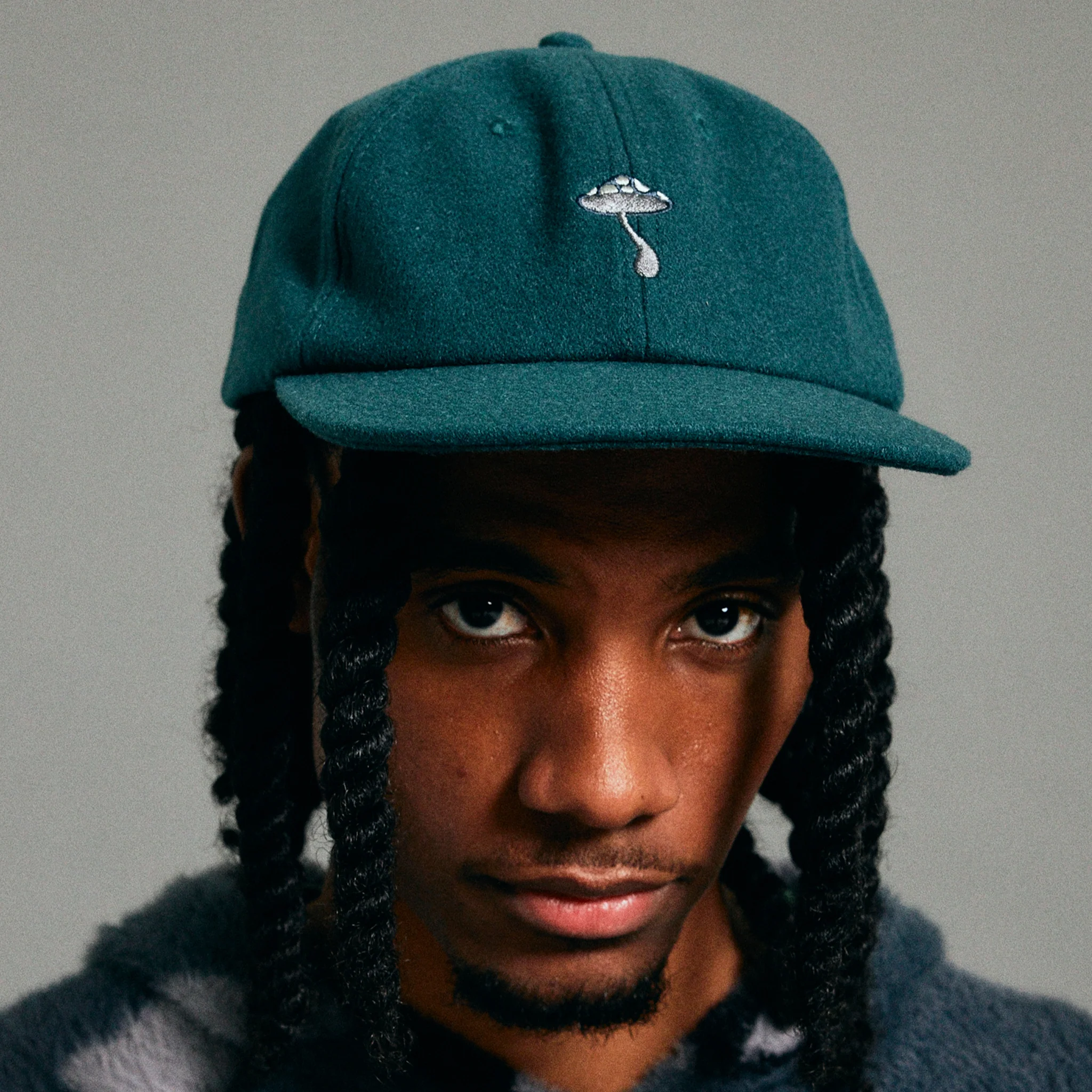 Euphoria Wool Velcro 6 Panel Hat (Alpine Green) - Image 2