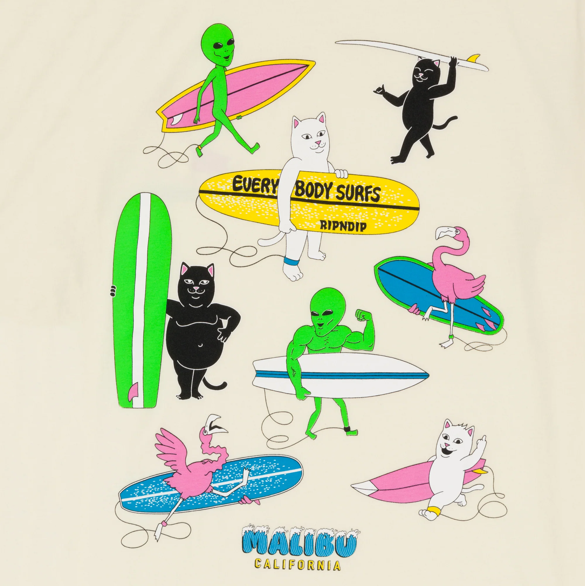 Everybody Surfs Tee (Natural) - Image 4