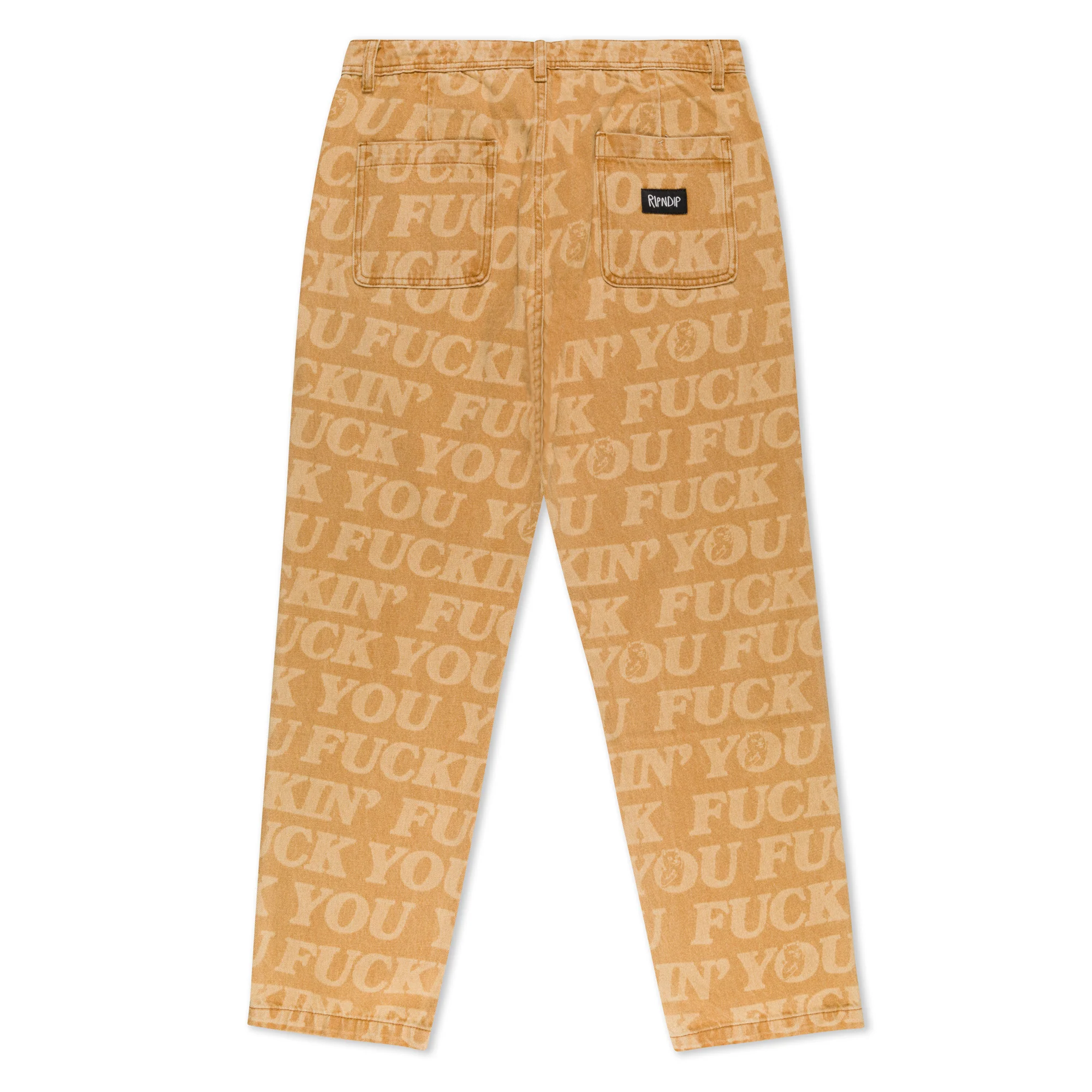 F.U.F.F. Washed Denim Pants (Light Brown Denim) - Image 3