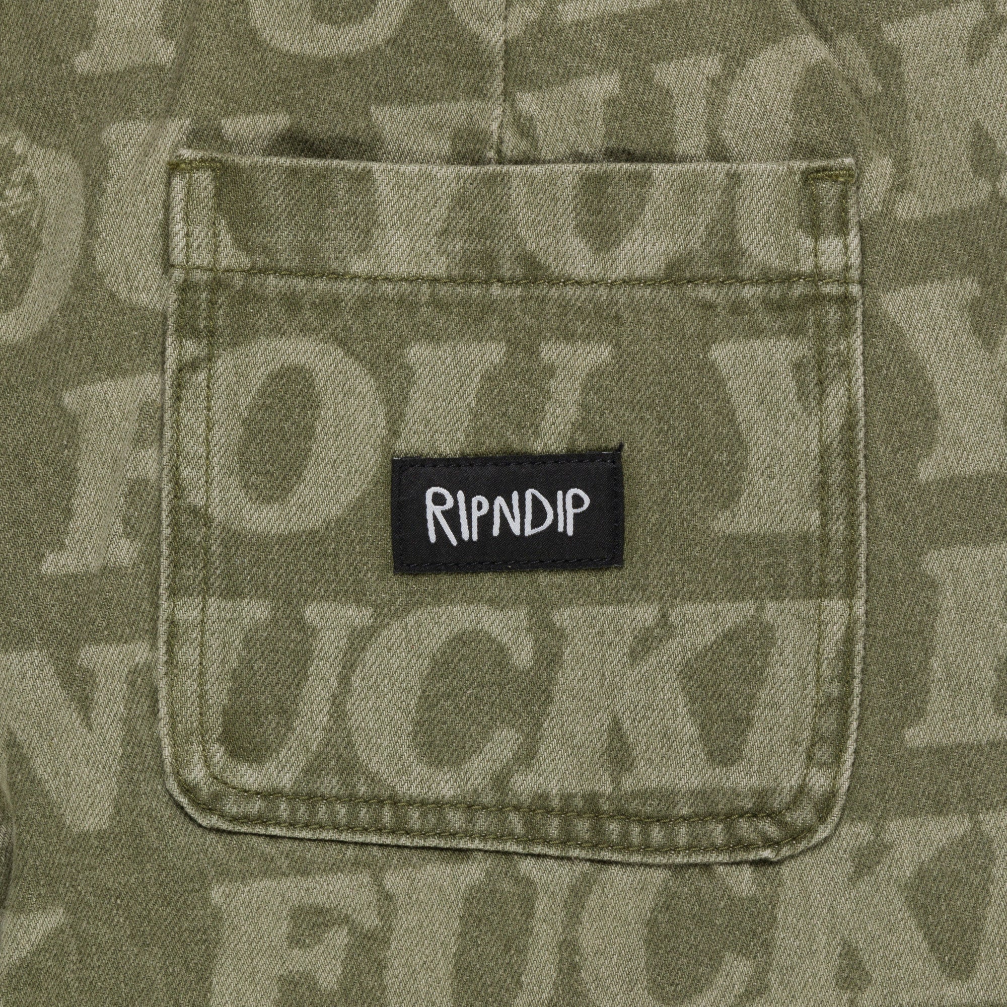 F.U.F.F. Washed Denim Pants (Light Olive Denim) - Image 5