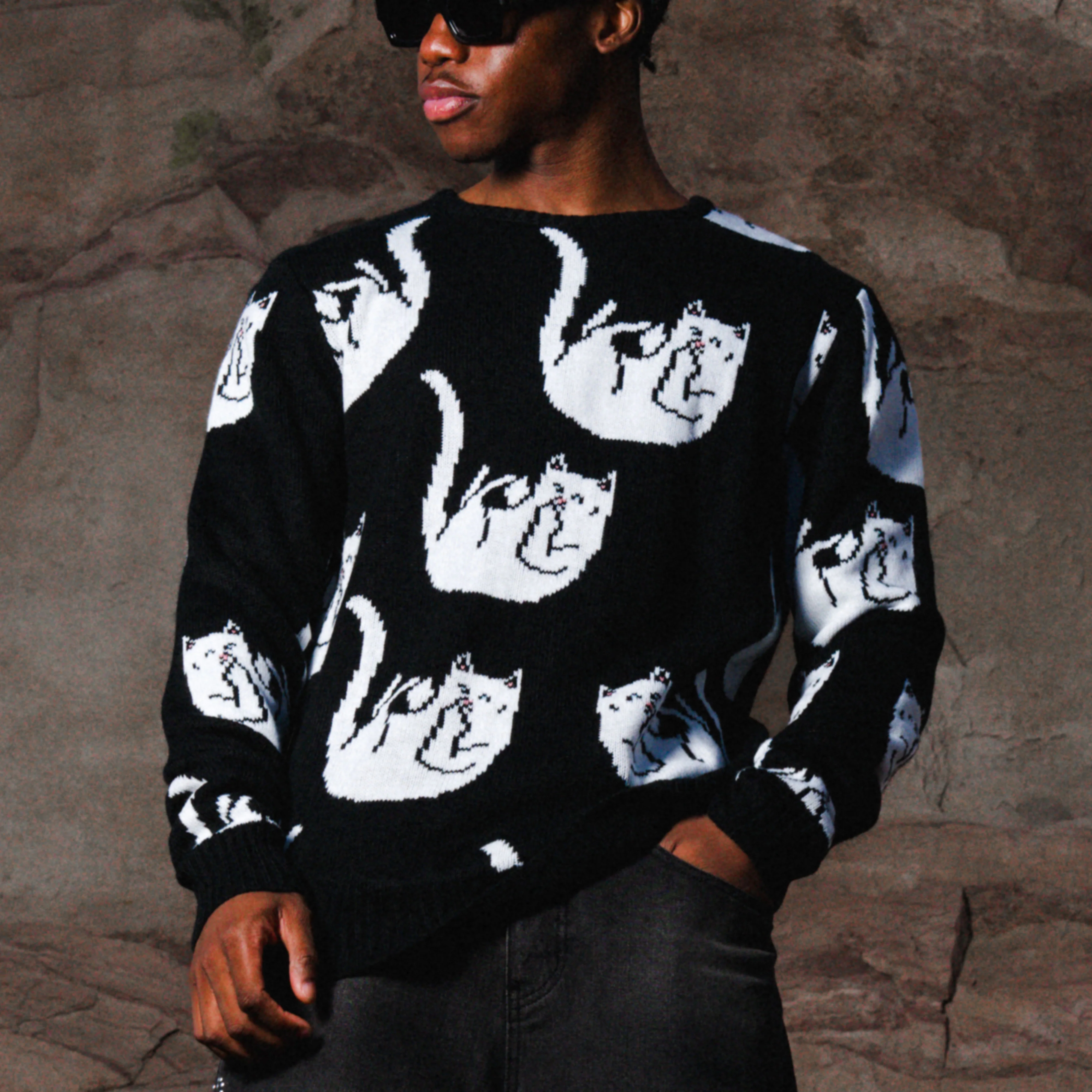 Falling For Nermal Knit Sweater (Black) - Image 2