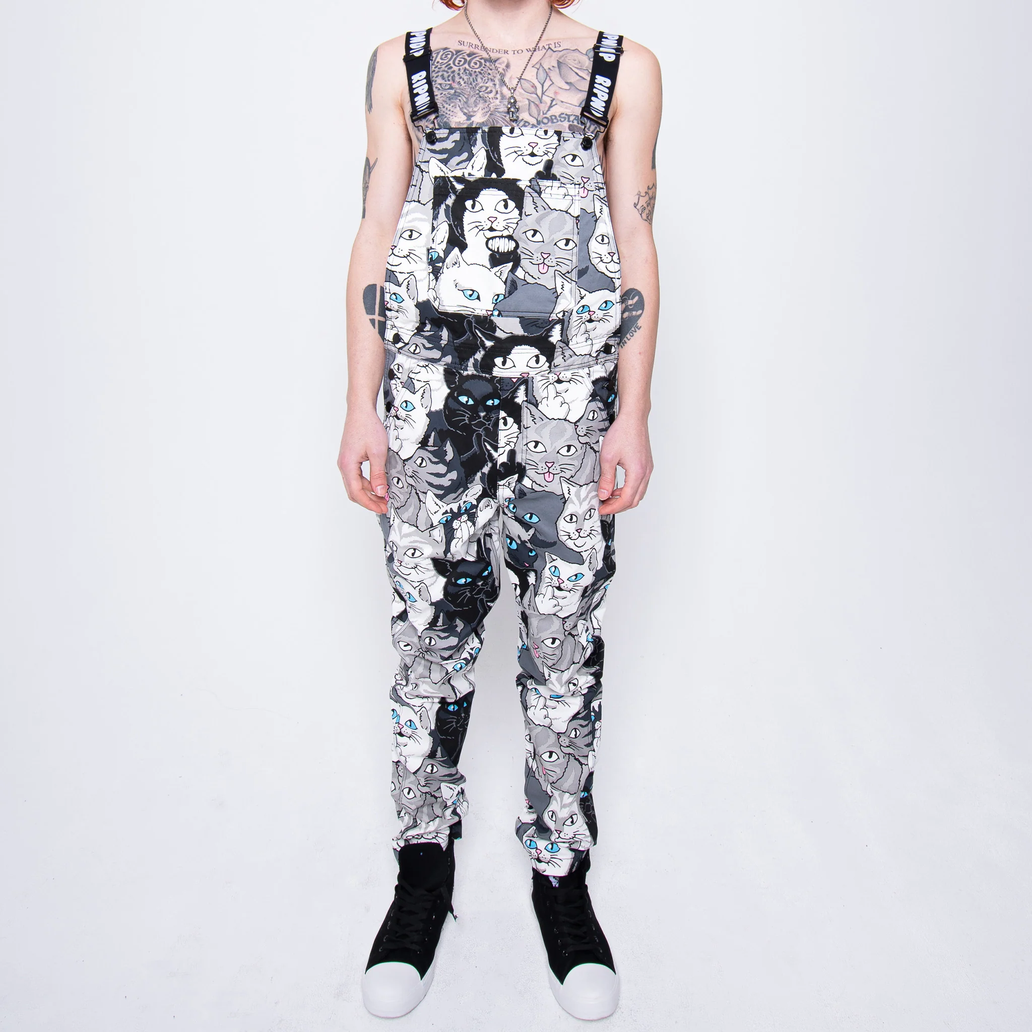 Family Tree Twill Overalls (Black) - Image 4