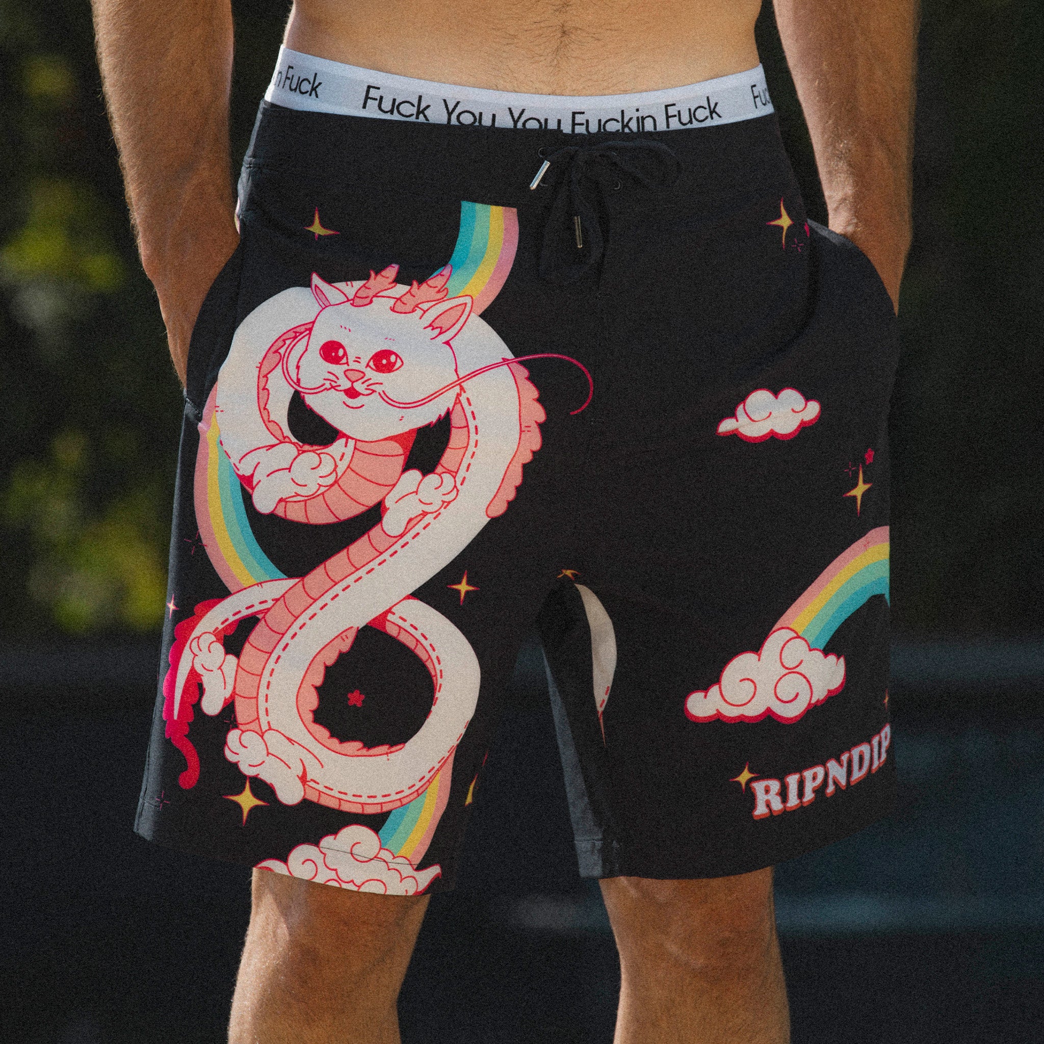Fantasy Nerm Swim Shorts (Black) - Image 2