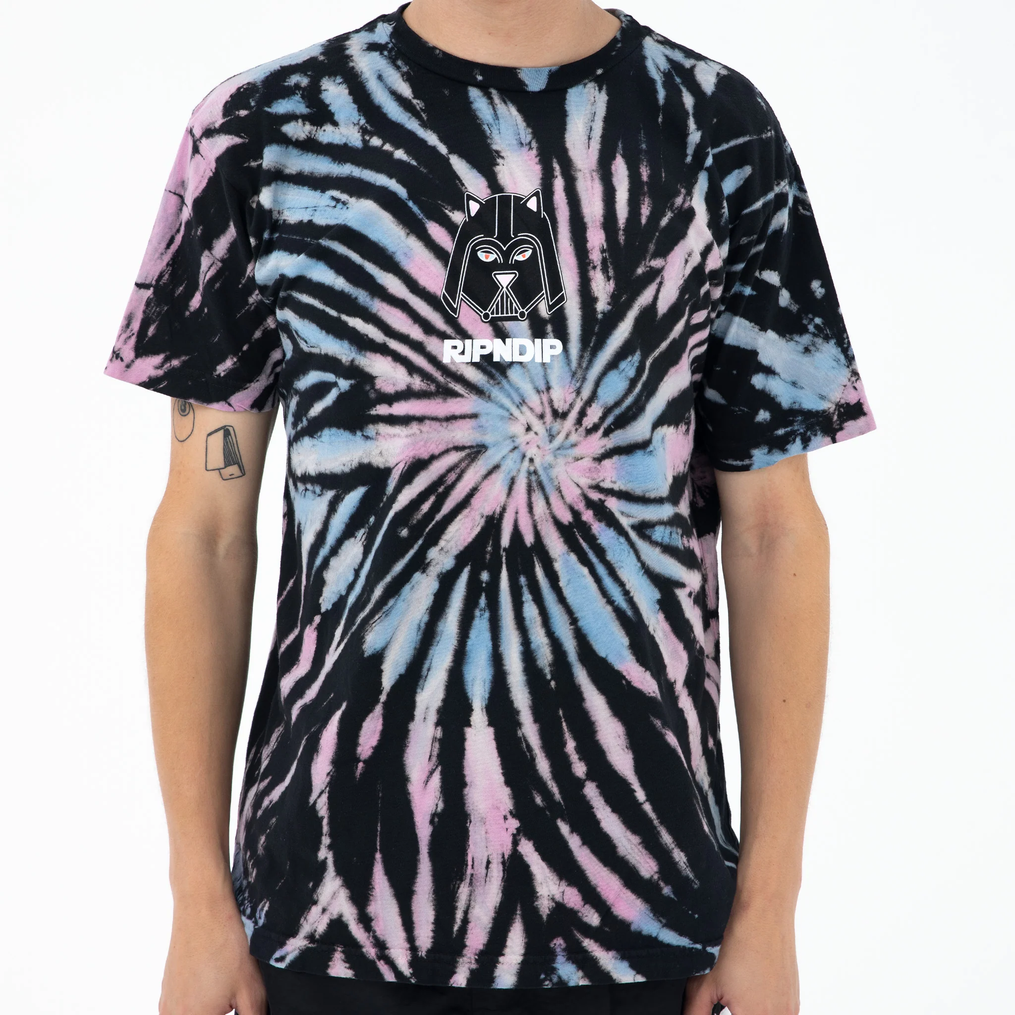 Far Far Away Tee (Black/Pink/Blue Spiral Dye) - Image 2