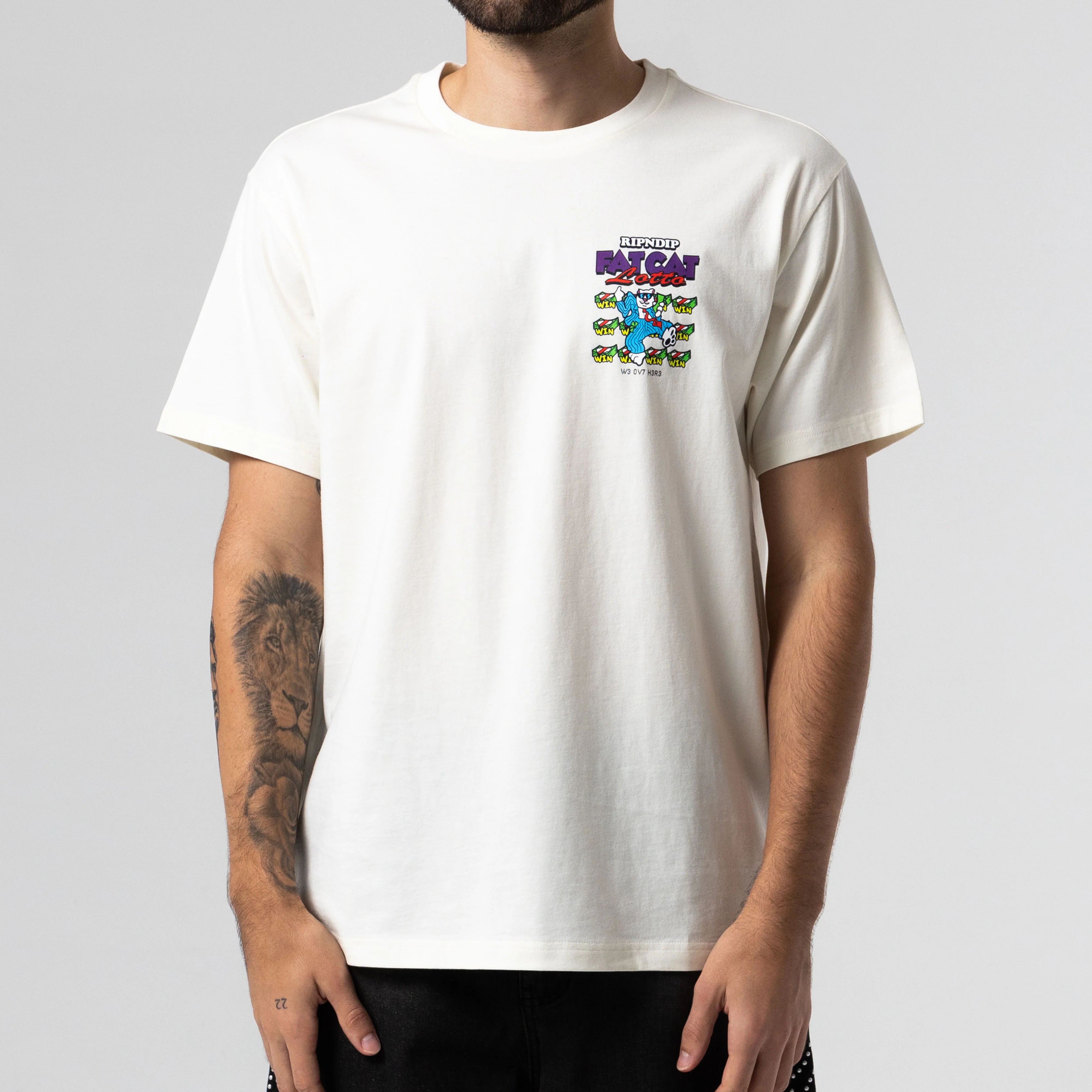 Fat Cat Tee (Bone) - Image 2