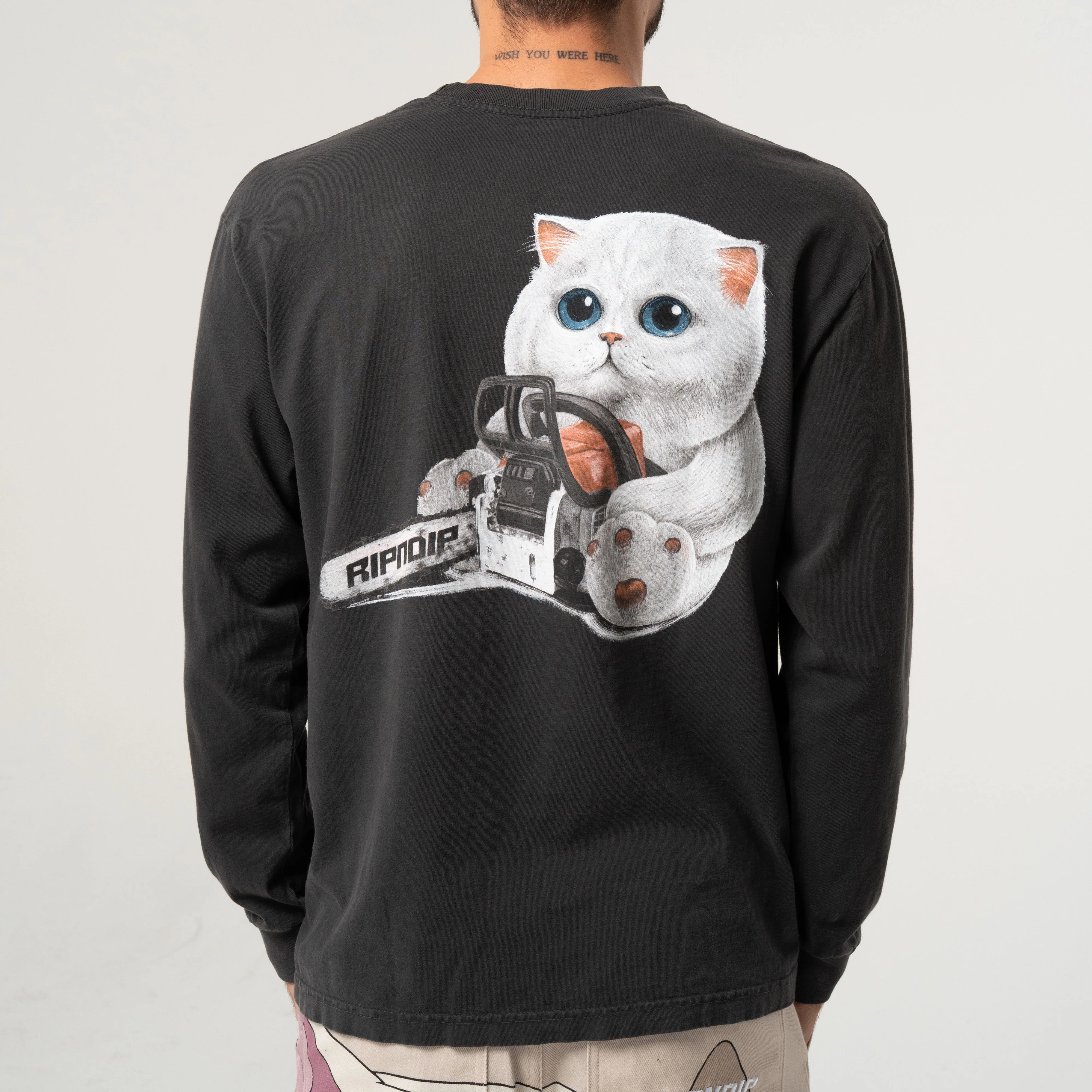 Find Out Long Sleeve (Charcoal Vintage Wash) - Image 2