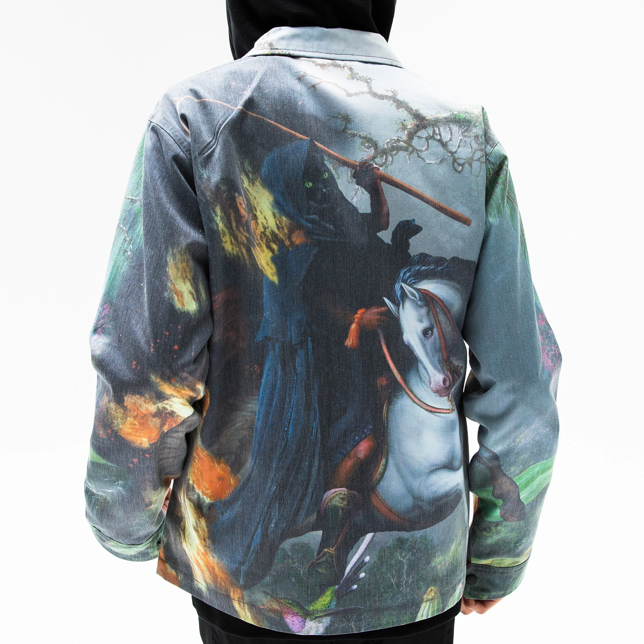 Fire & Desire Denim Coach Jacket (Multi) - Image 2