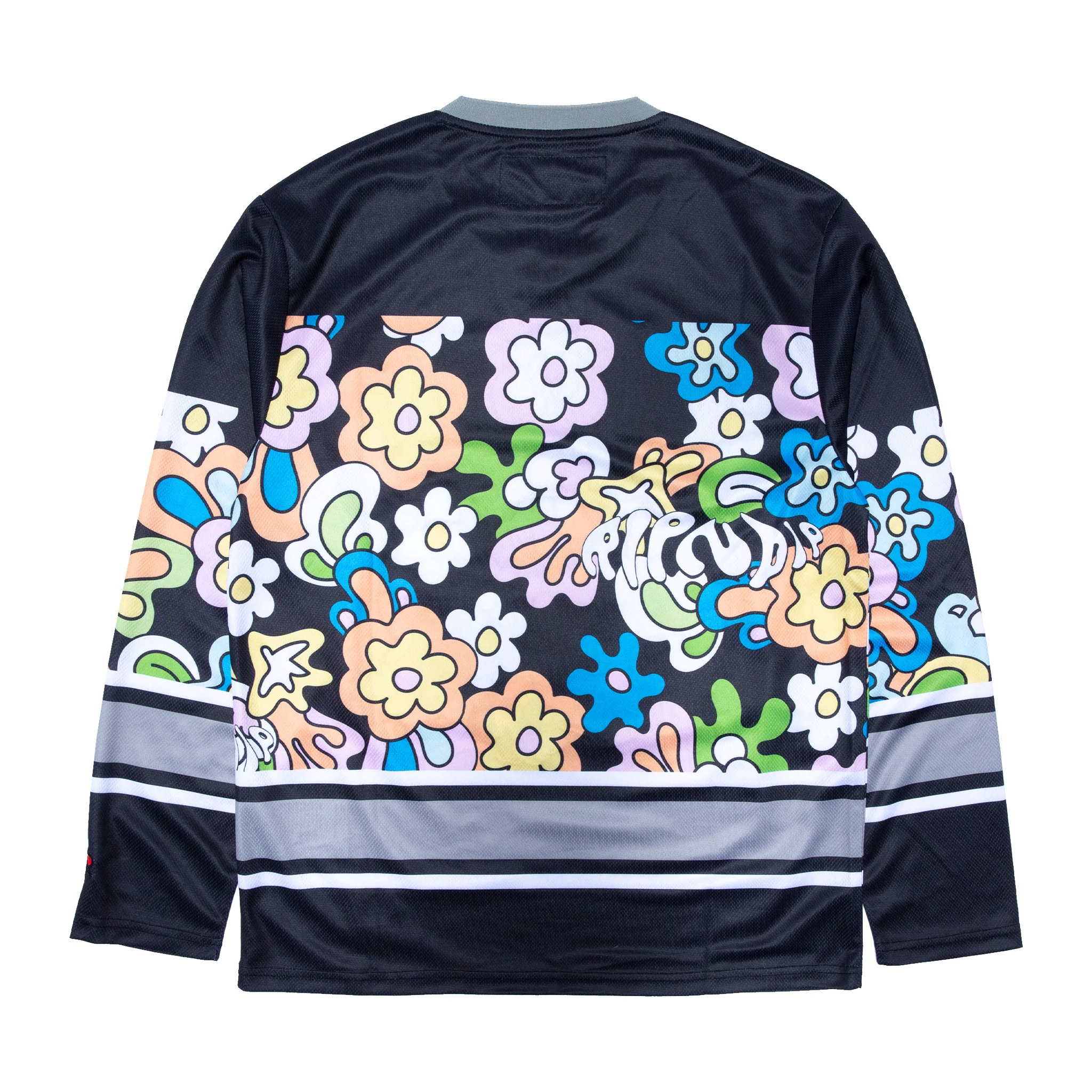 Flower Child Hockey Jersey (Black) - Image 3