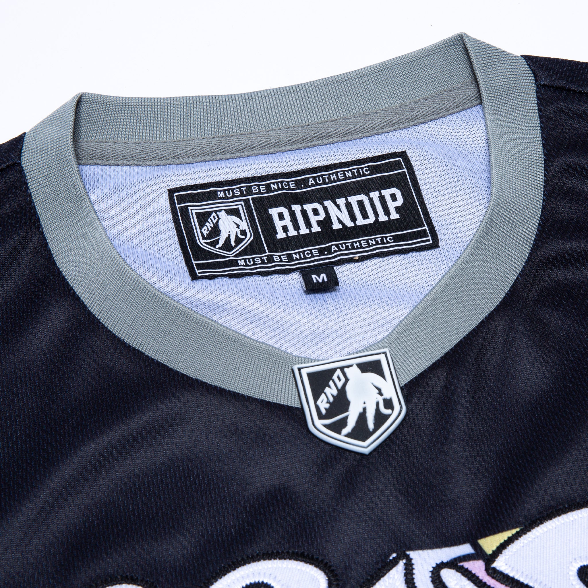 Flower Child Hockey Jersey (Black) - Image 5