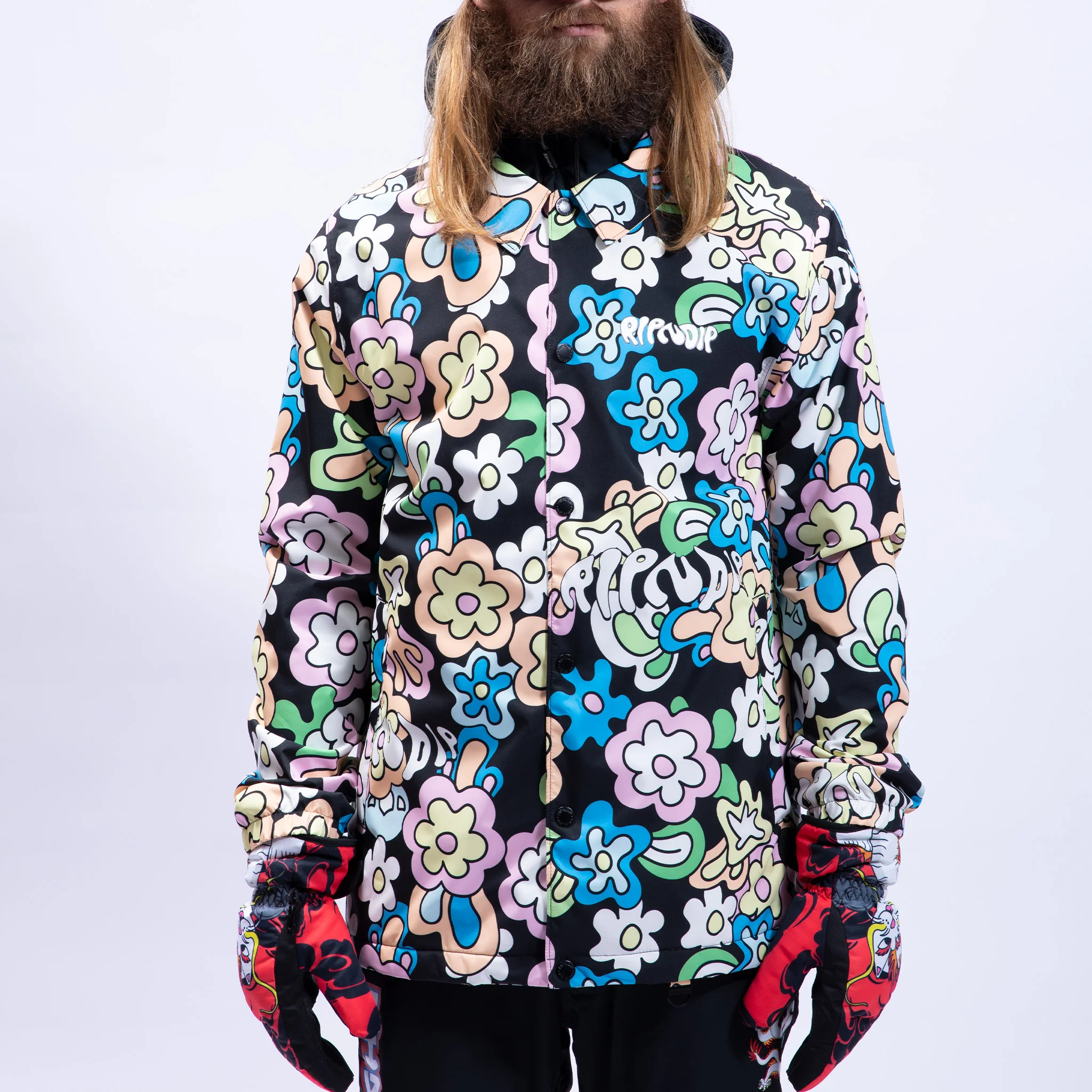Flower Child Snowboard Jacket (Multi) - Image 3