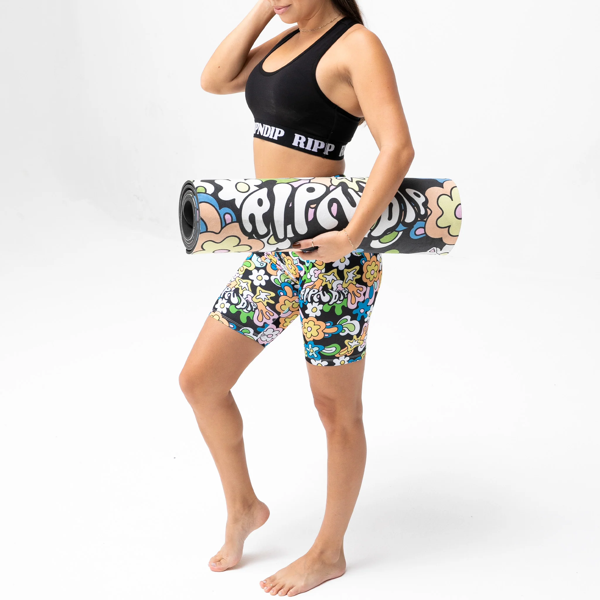 Flower Child Yoga Mat (Black) - Image 3