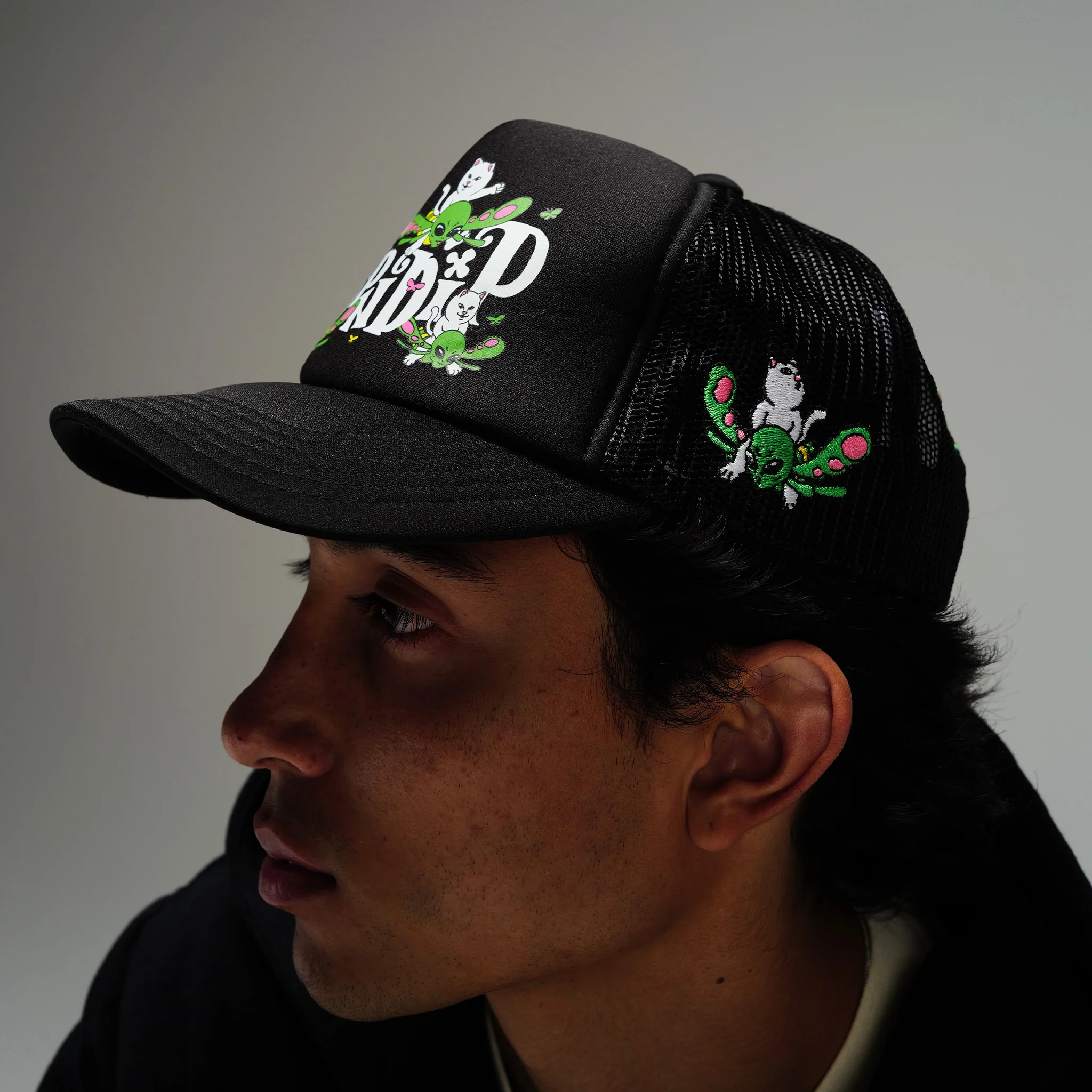 Fly Away Trucker Hat (Black) - Image 2