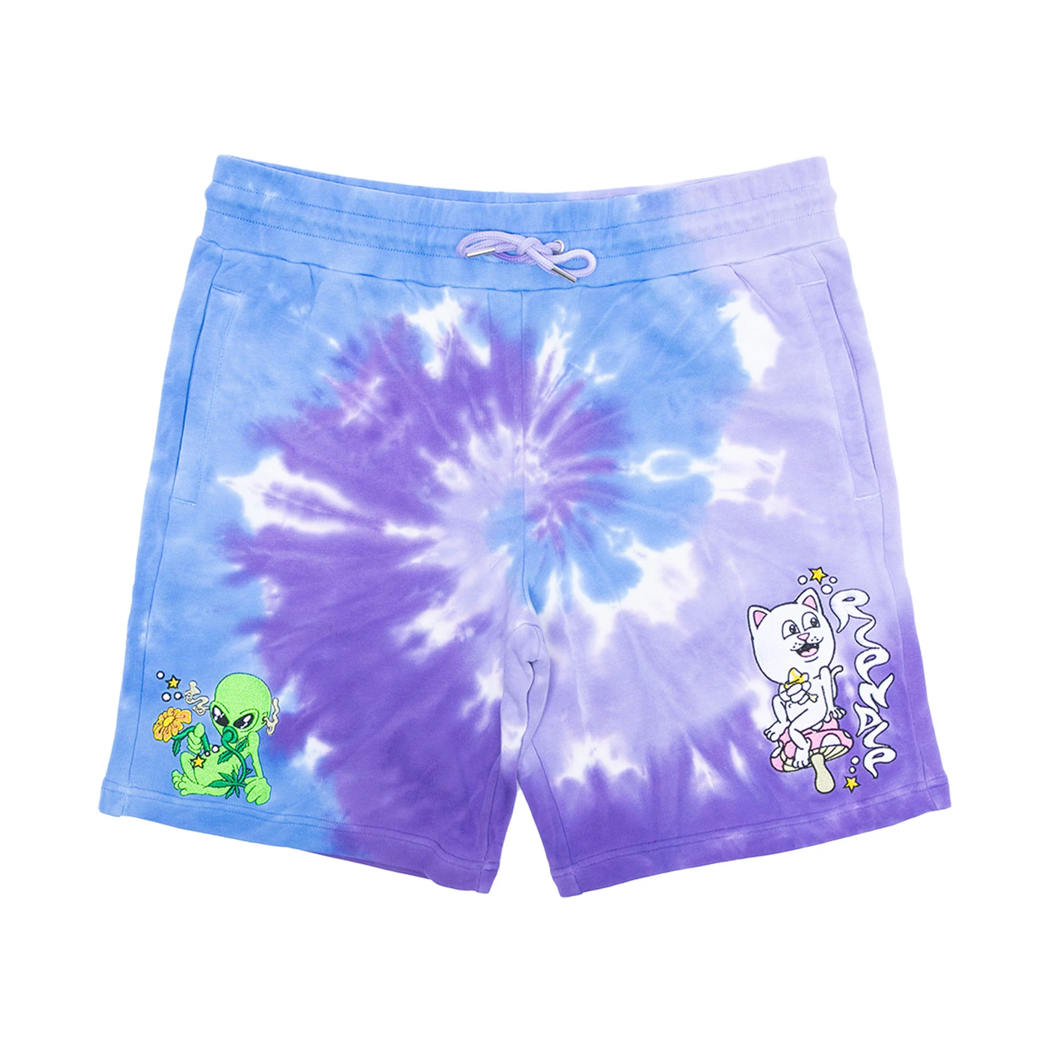 Friday Jr Sweatshorts (Purple/Lilac Spiral Dye) - Image 2