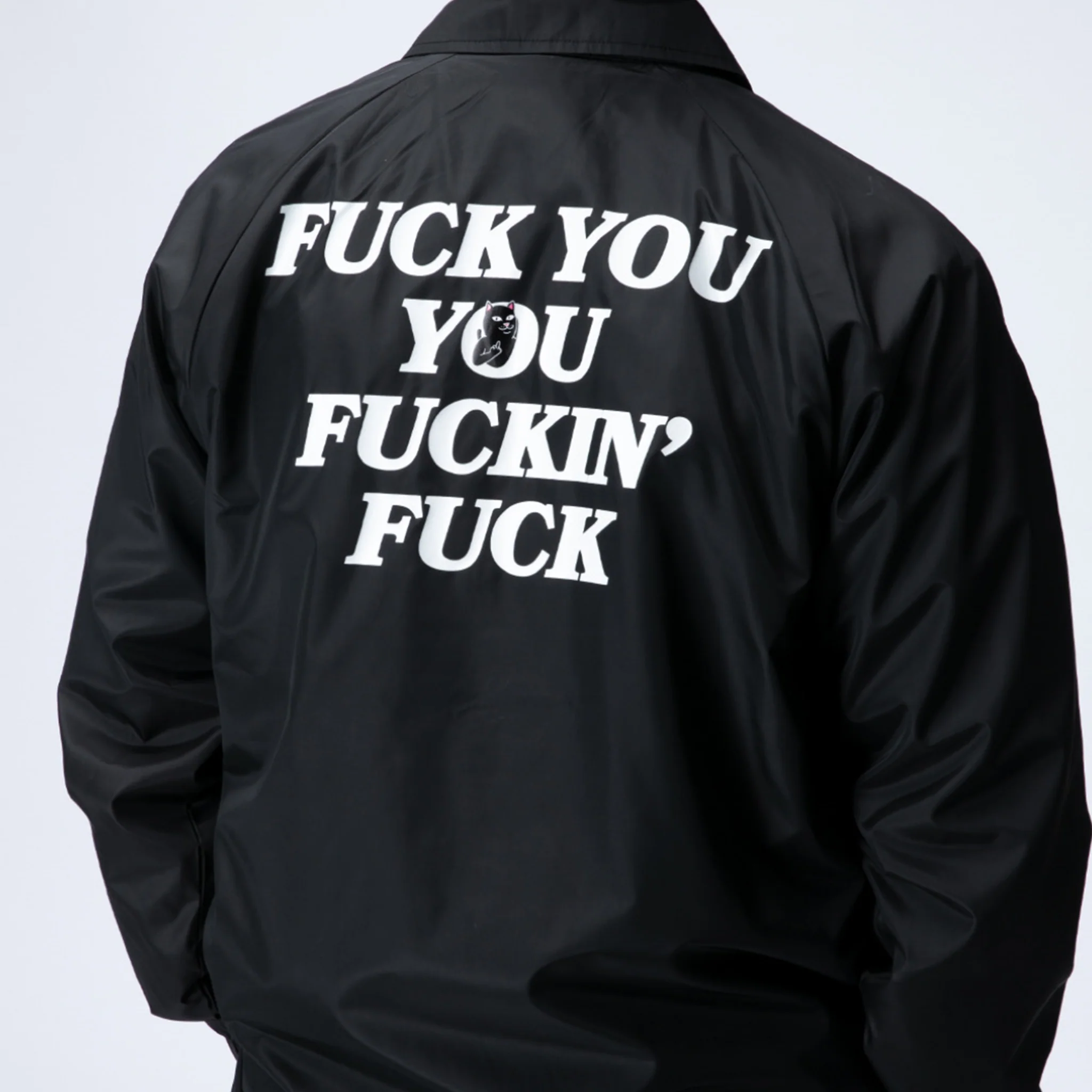 Fuckin Fuck Coaches Jacket (Black) - Image 4