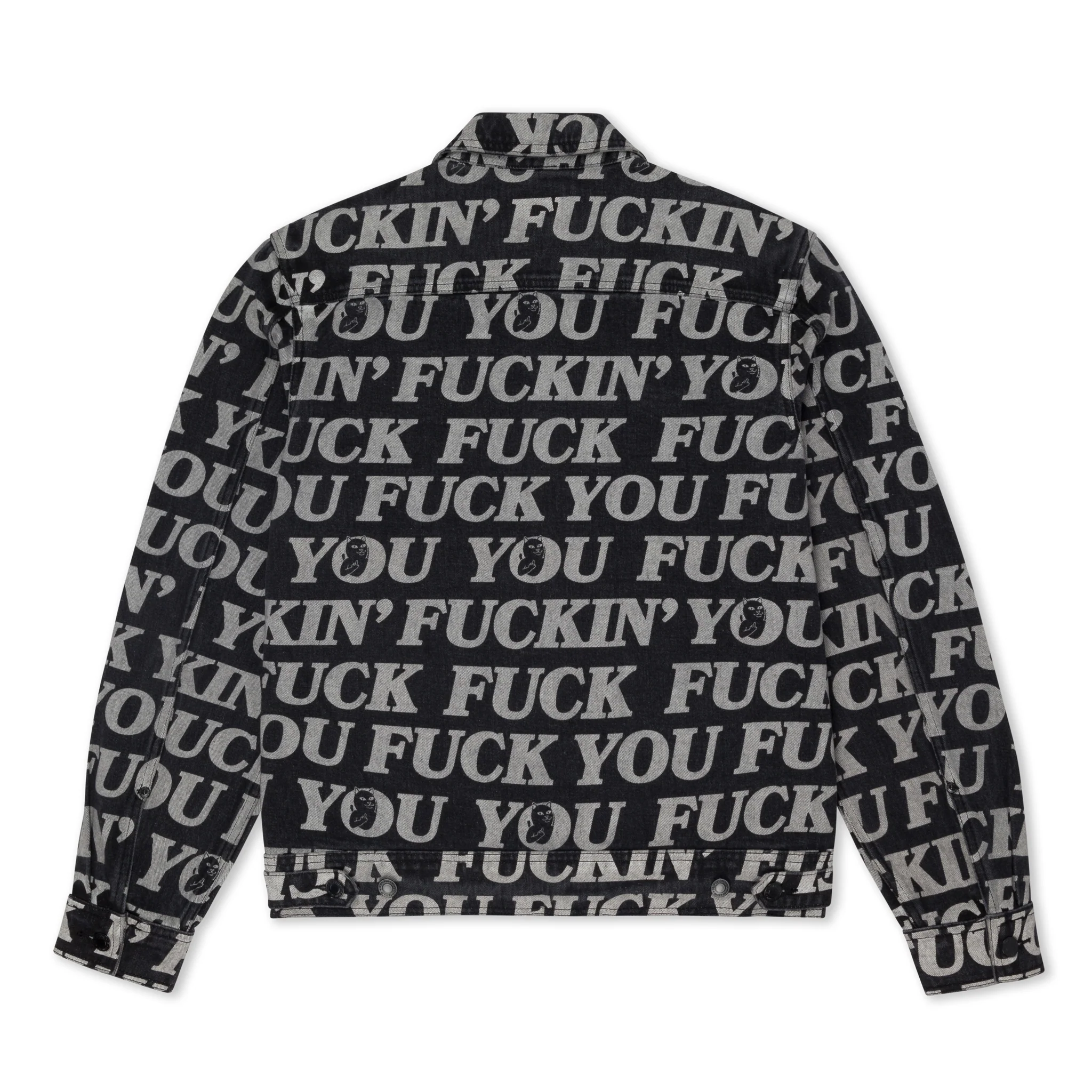 Fuckin Fuck Denim Jacket (Black) - Image 3
