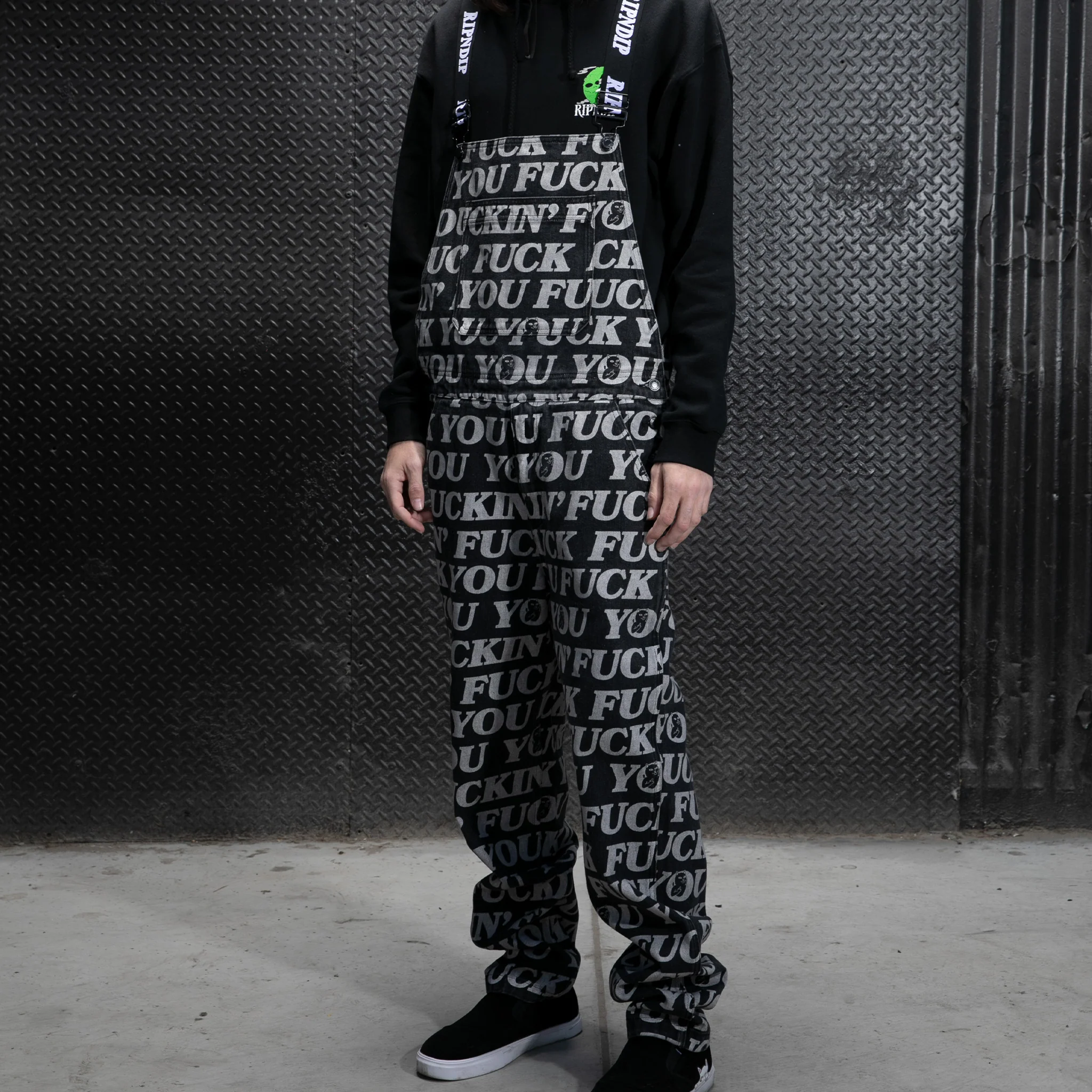 Fuckin Fuck Denim Overalls (Black) - Image 2