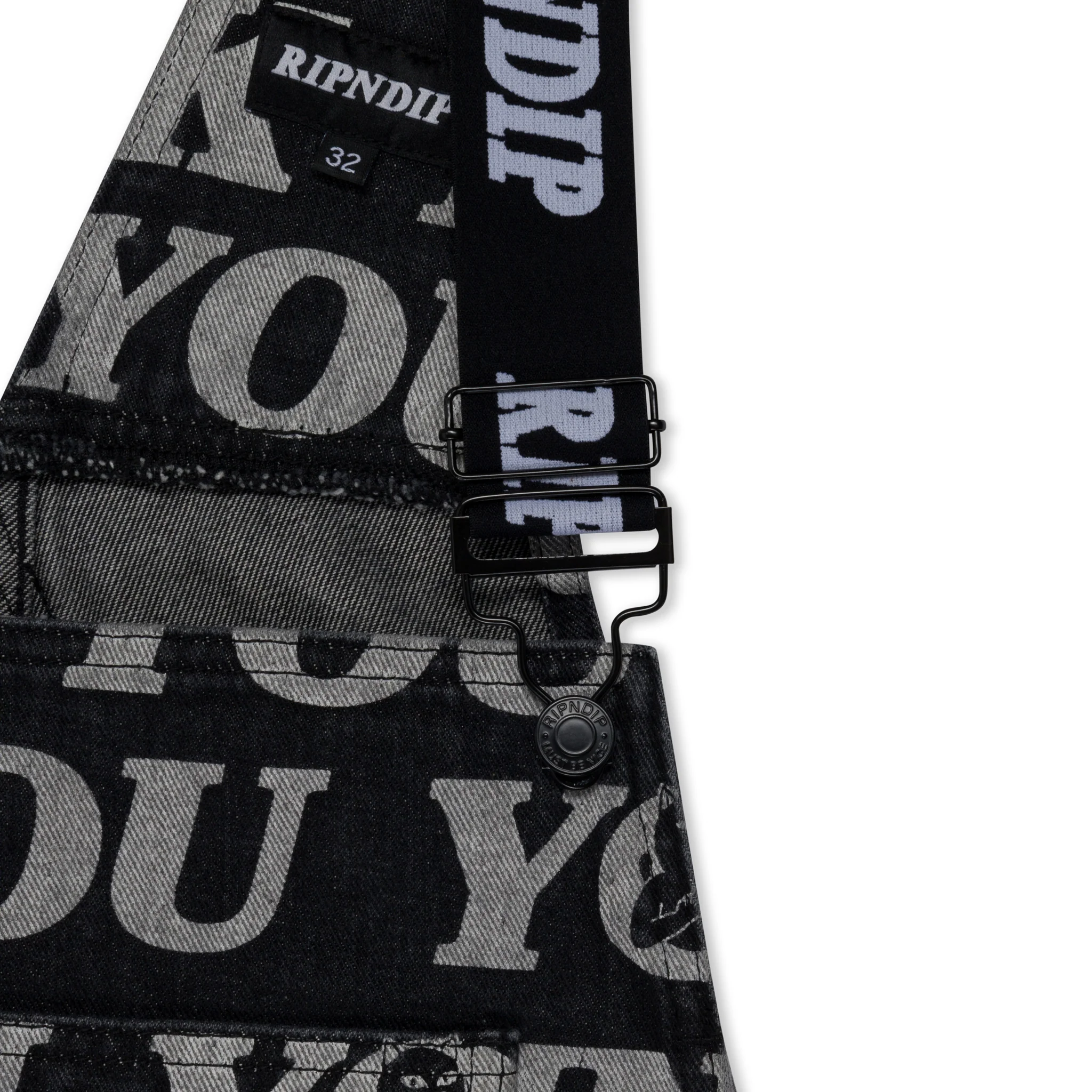 Fuckin Fuck Denim Overalls (Black) - Image 5