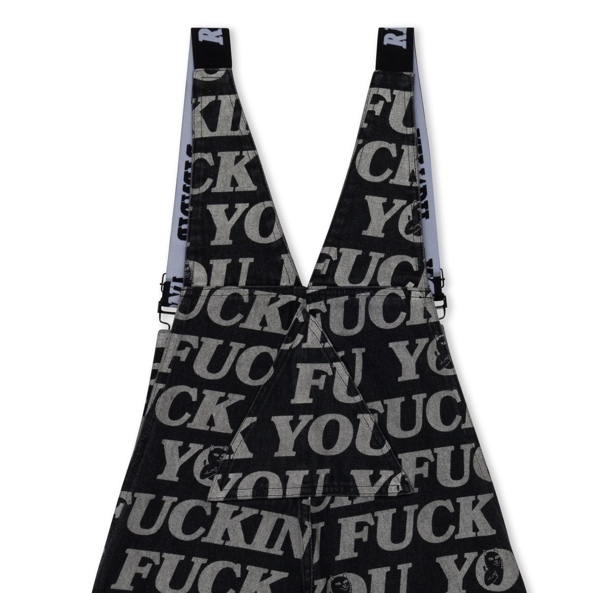 Fuckin Fuck Denim Overalls (Black) - Image 7