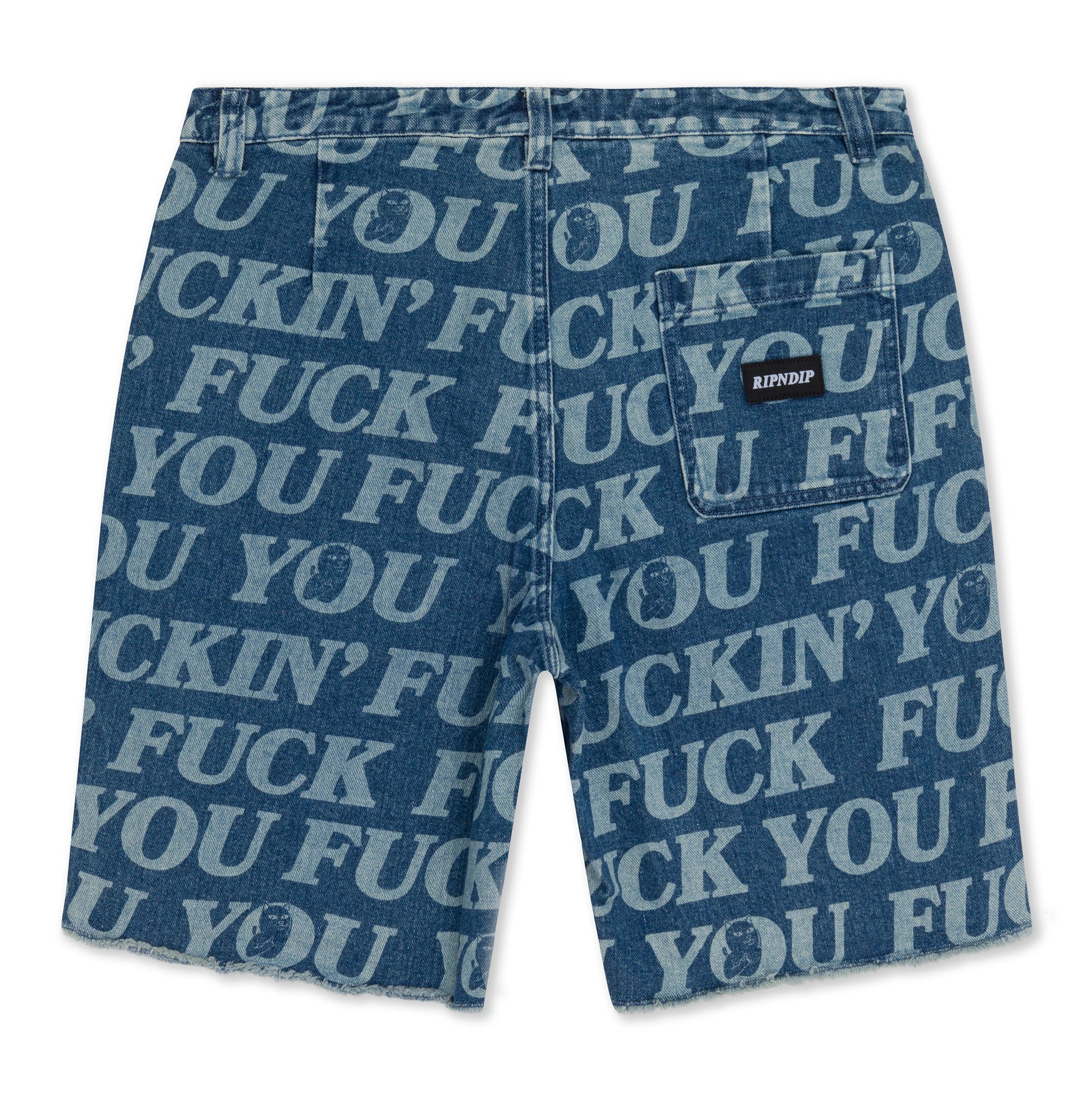Fuckin Fuck Denim Shorts (Medium Wash) - Image 3