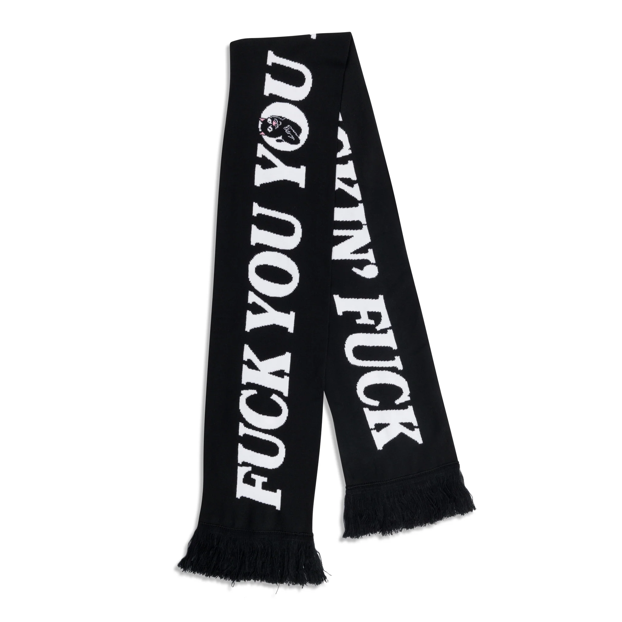 Fuckin Fuck Knit Scarf (Black)