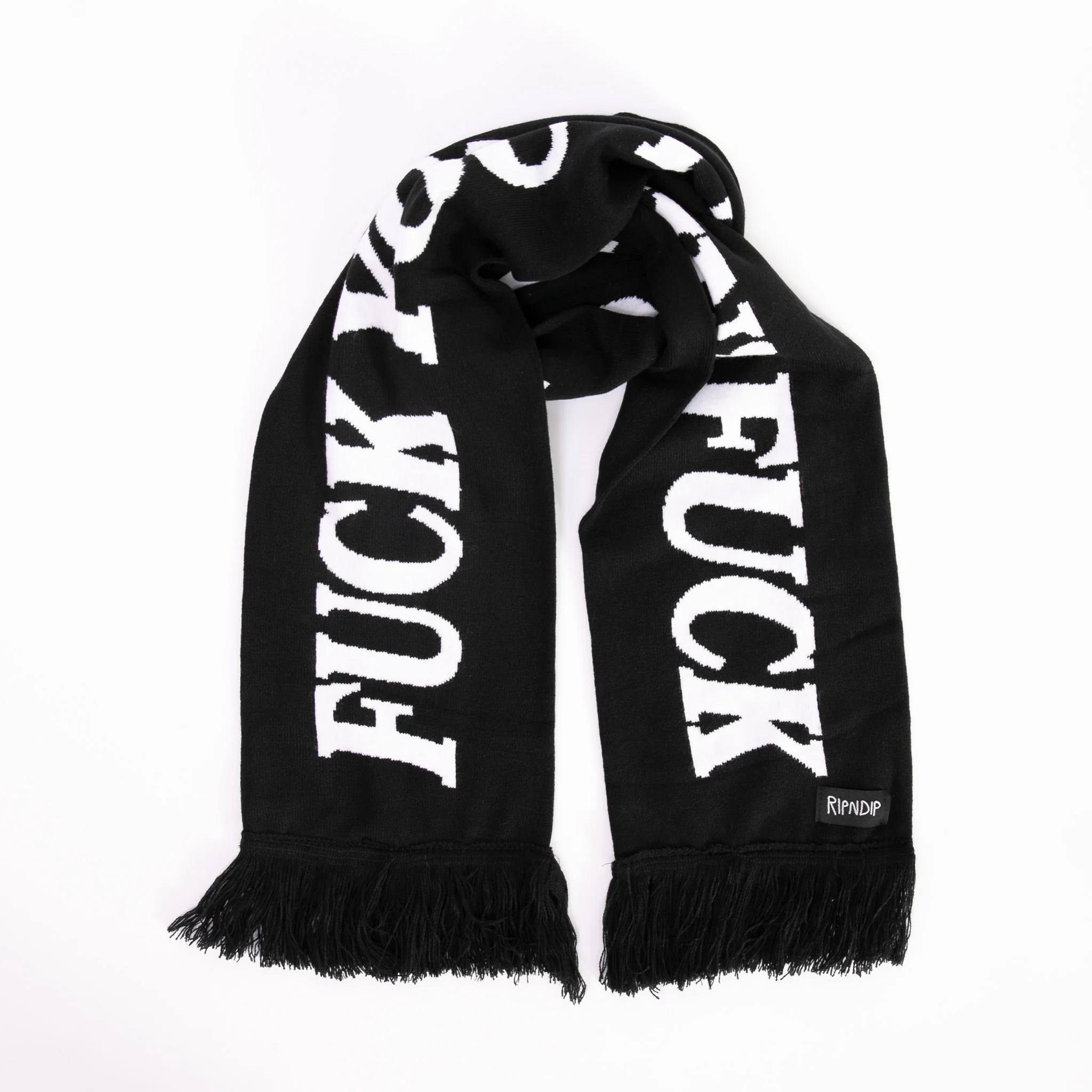 Fuckin Fuck Knit Scarf (Black) - Image 2