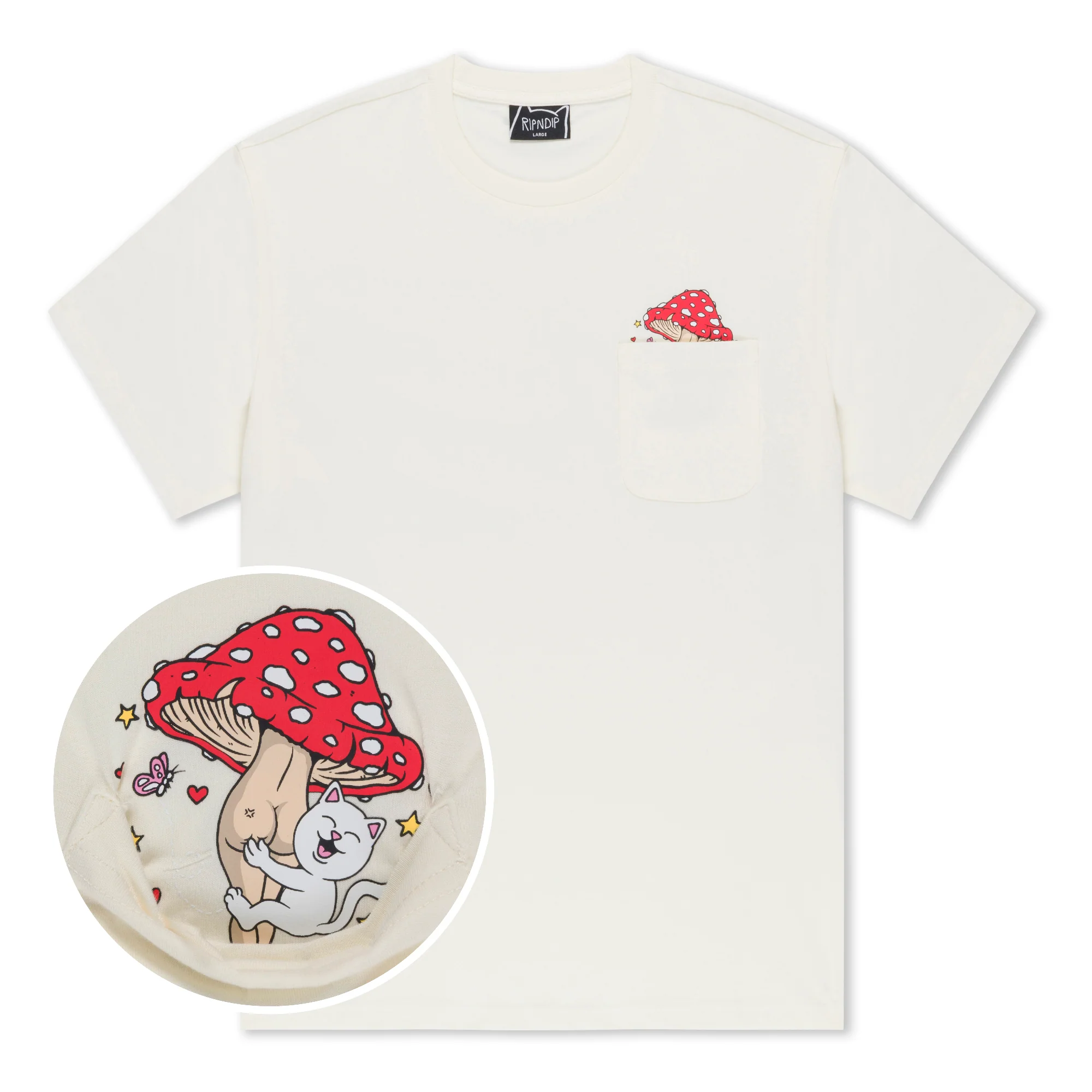 Funny Fungus Pocket Tee (Bone)