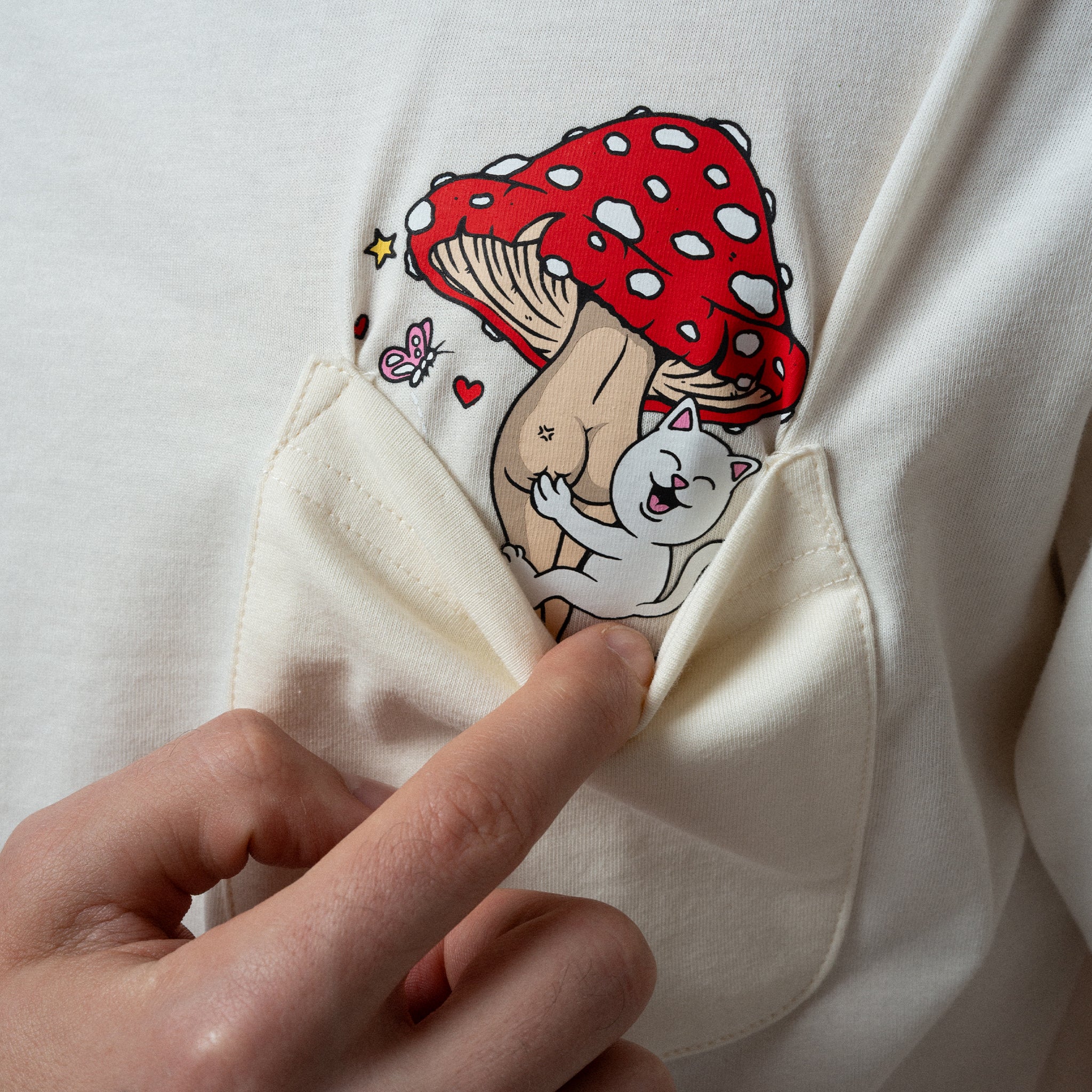 Funny Fungus Pocket Tee (Bone) - Image 2