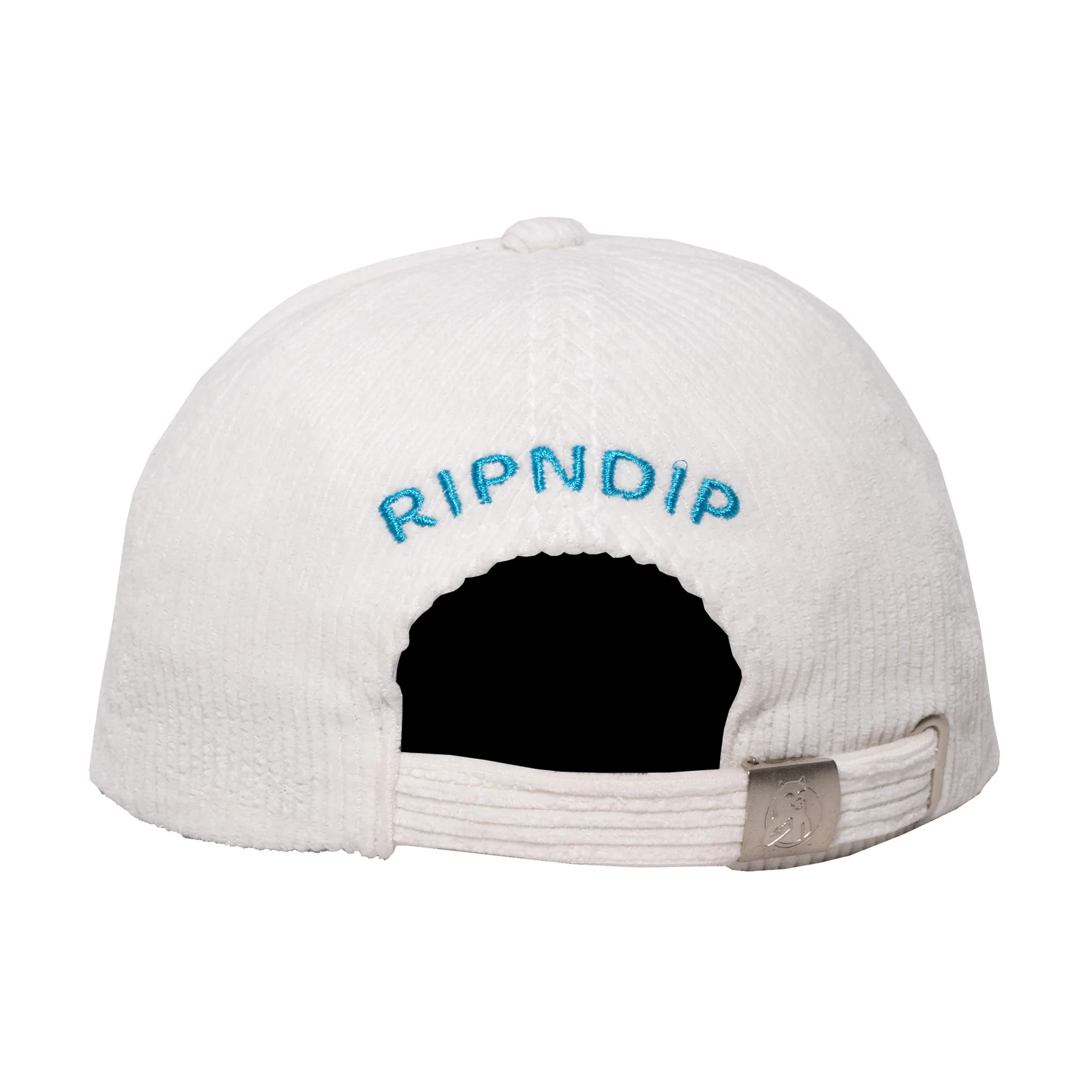 Get A Grip 6 Panel Corduroy Strapback (White) - Image 3
